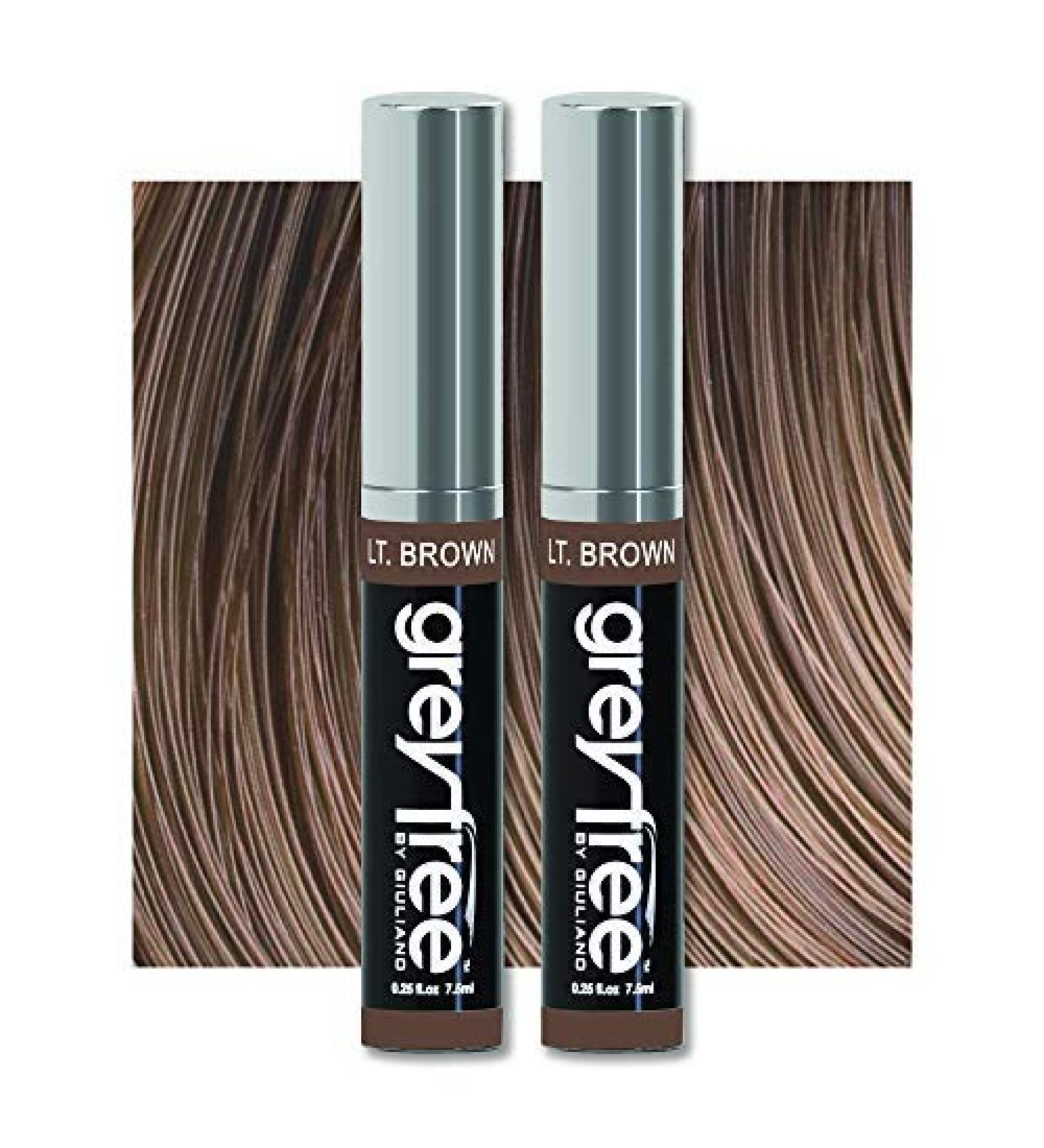 Greyfree 2 PACK Temporary Hair Color for Gray Hairlines, Eyebrows, Mustache & Beards - Light Brown - Buy Online on GoSupps.com