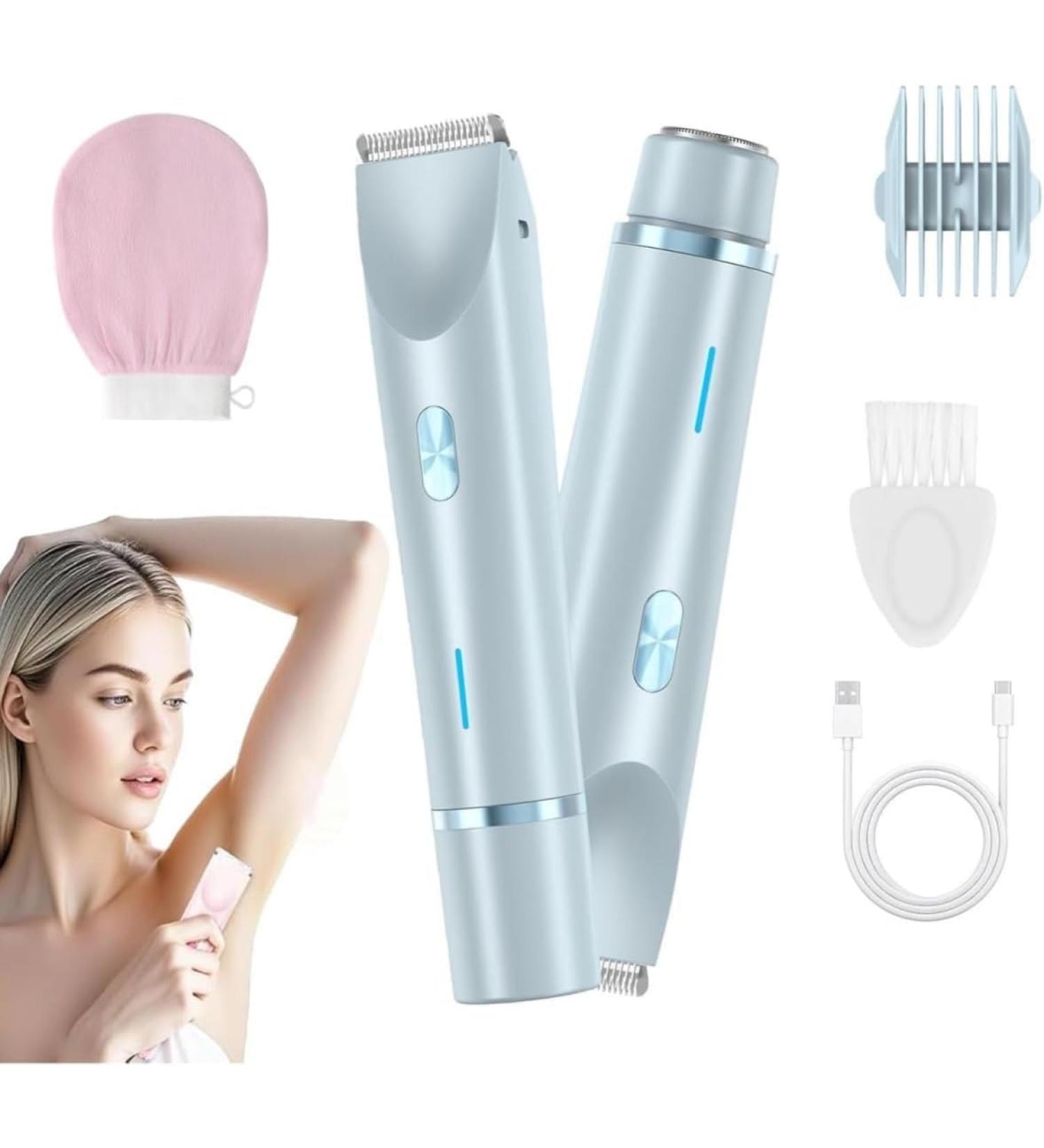Rasoir lectrique Femme Tondeuse Femmes 2 en 1 Dual Head Shaver Women Sans douleur Tondeuse Intime pour Femme Rasoir tanche pour Visage Aisselles Jambes Utilisation Humide et S che (Bleu) - Buy Online on GoSupps.com