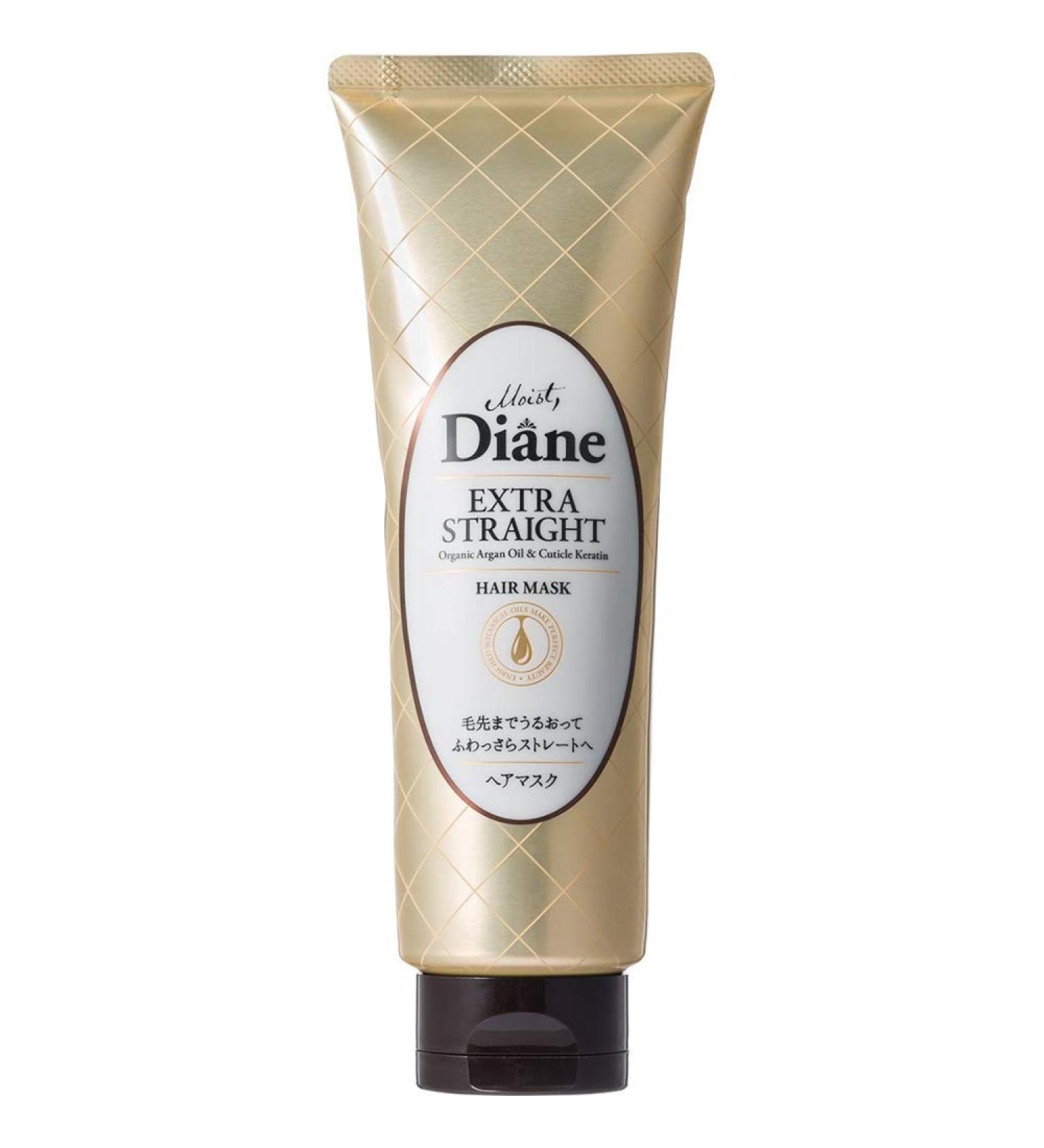 Moist Diane Extra Straight Hair Mask 150g - Organic Argan Oil & Cuticle Keratin (Green Tea Set)
