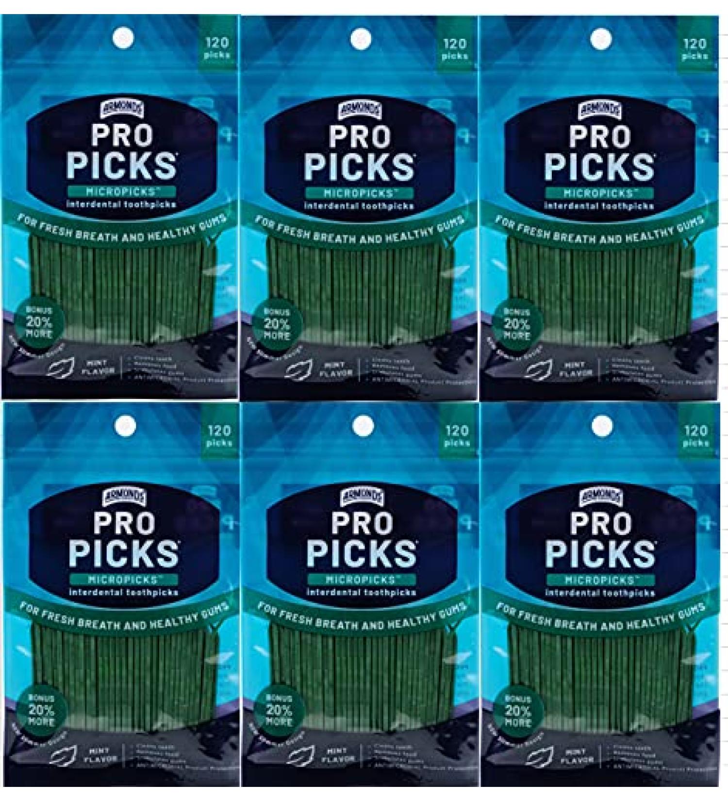 ProPicks MicroPick Dental Picks - Disposable Plastic Toothpicks for Teeth & Gums Cleaning | 720 Count | With Zinc Oxide | International Shipping Available - Buy Online on GoSupps.com
