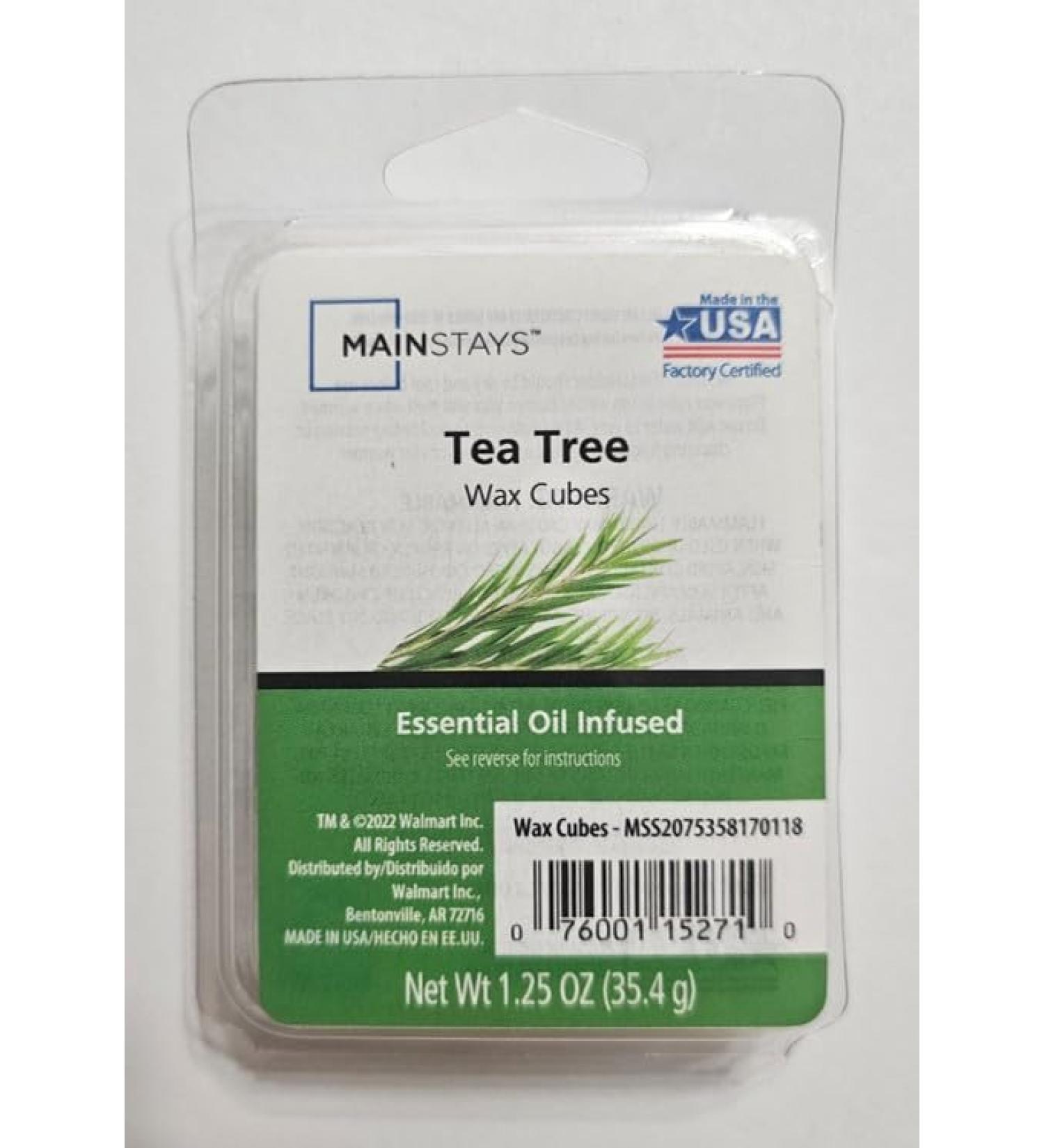 Tea Tree Wax Cubes - Essential Oil Infused - 1.25 oz (35.4g) - Natural Aromatherapy for Home Fragrance - Buy Online on GoSupps.com