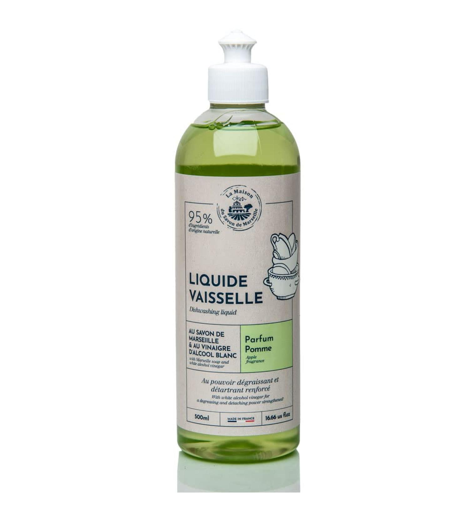 Maison du Savon de Marseille - French Dishwashing liquid - Apple fragrance - 95% natural 500ml