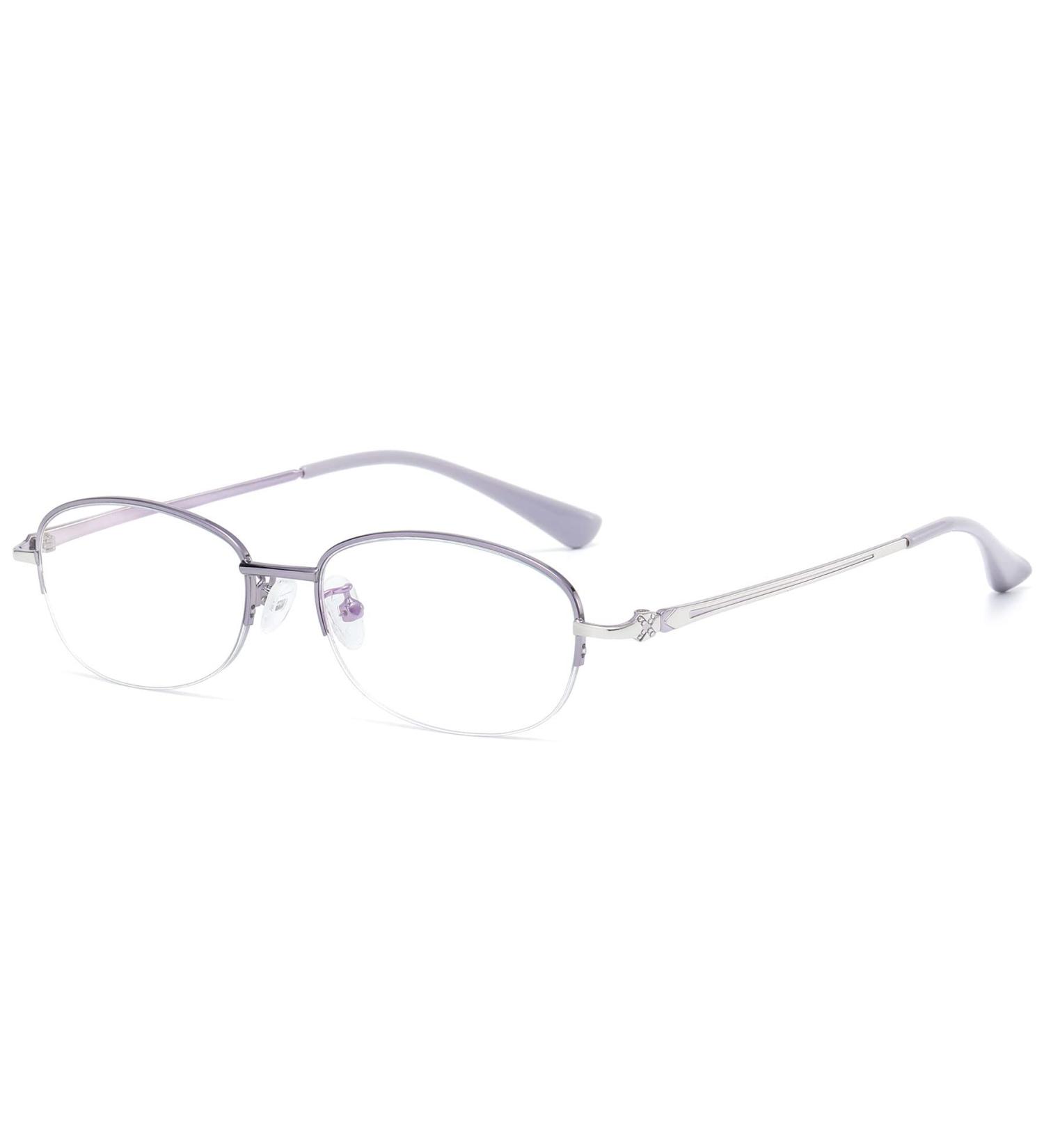 Lanomi Blue Light Filter Reading Glasses - Half Frame Metal Oval Design for Men & Women +1.0 to +4.0 Diopters Anti-Blue Light Visual Aid - Buy Online on GoSupps.com