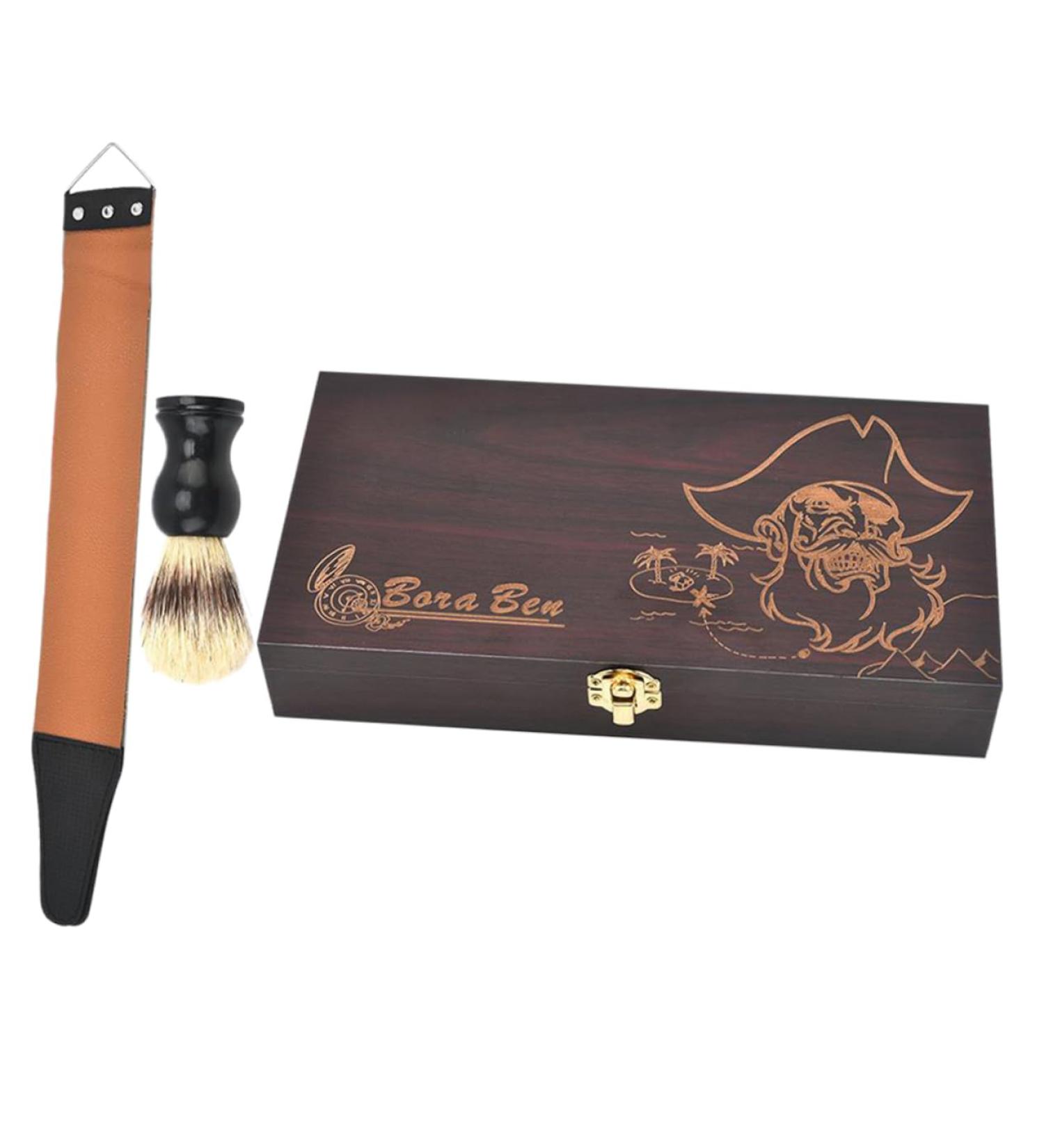 Buy Minkissy Razor Plane Case Set - Wood String Leather Brush & Travel Storage for Classic Grooming - International Shipping Available - Buy Online on GoSupps.com