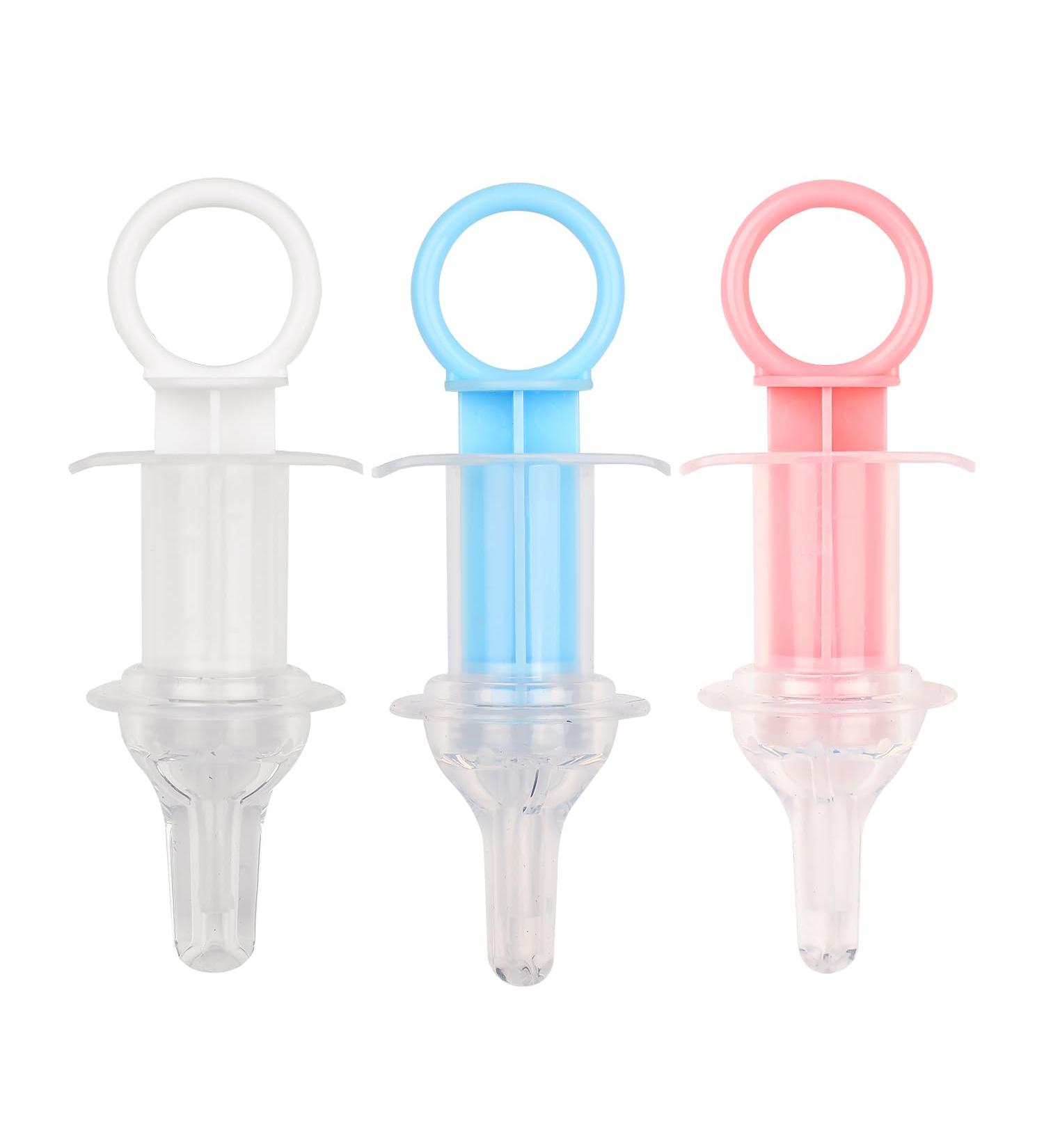 JNAWA 3Pcs Baby Oral Feeding Syringe Silicone Feeder with Liquid Inlet at Both Sides Choke-Proof Nipple Feeder Infant Syringe Feeder - Buy Online on GoSupps.com