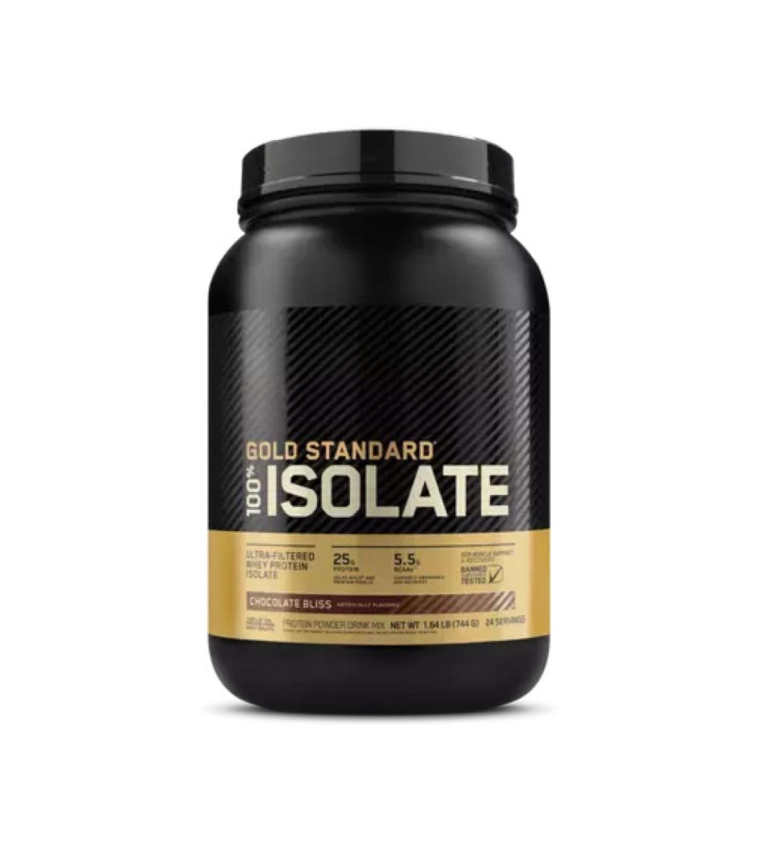 Gold Standard 100% Isolate | Hydrolyzed & Ultra-Filtered Whey Protein Isolate | 25g Protein 5.5g Naturally Occurring BCAAs 4.3g Glutamine | Gluten Free Low Carb Low Fat | 24 Servings (Chocolate Bliss 1.64LB) Chocolate 1.64LB - Buy Online on GoSupps.com