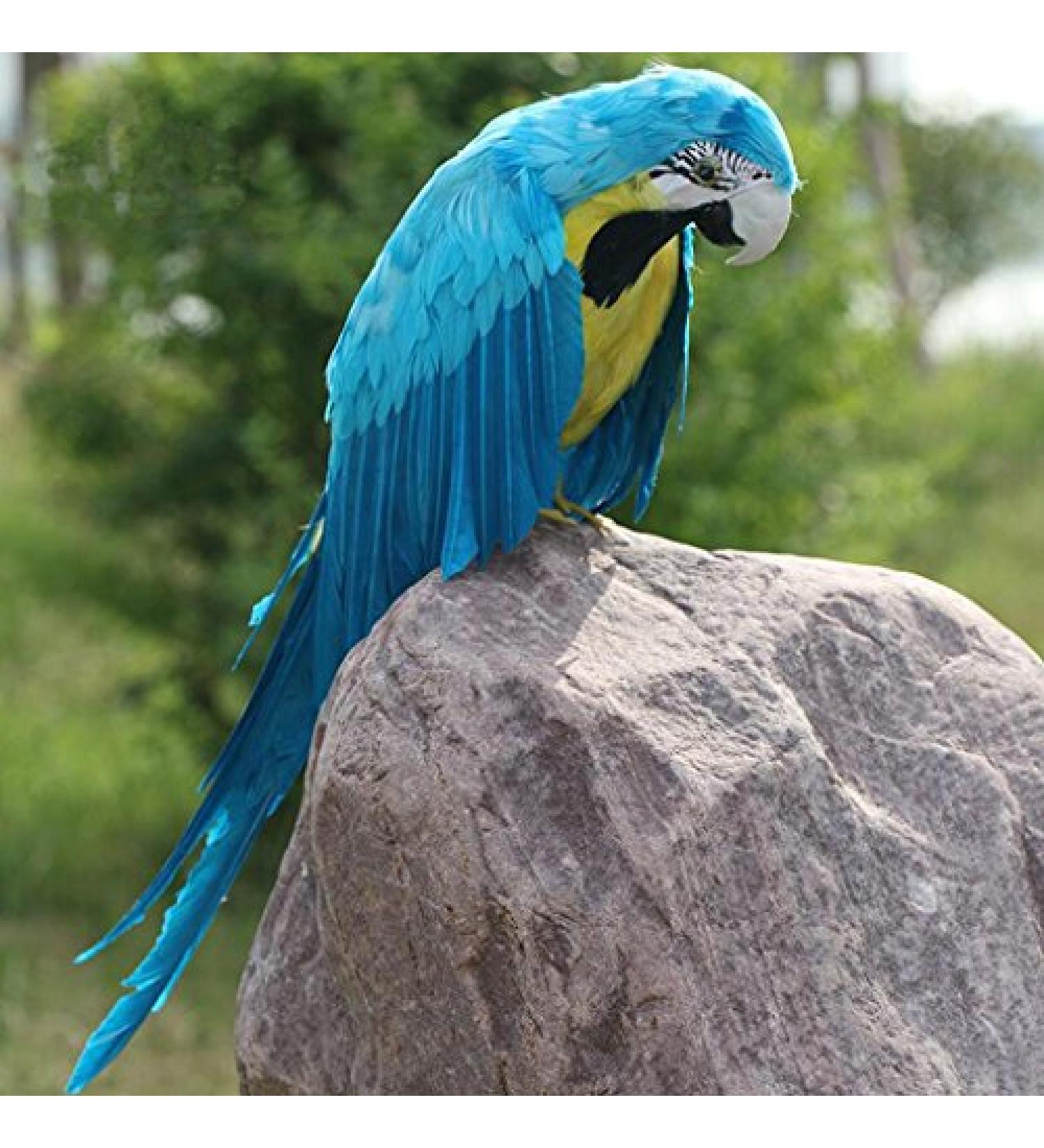 Artificial Birds Flying Parrot Realistic Bird for Room Wedding Christmas Halloween Decoration - as described 15.7inch Red and Bluecoding/1222 (As Described 7.9inch White) - Buy Online on GoSupps.com