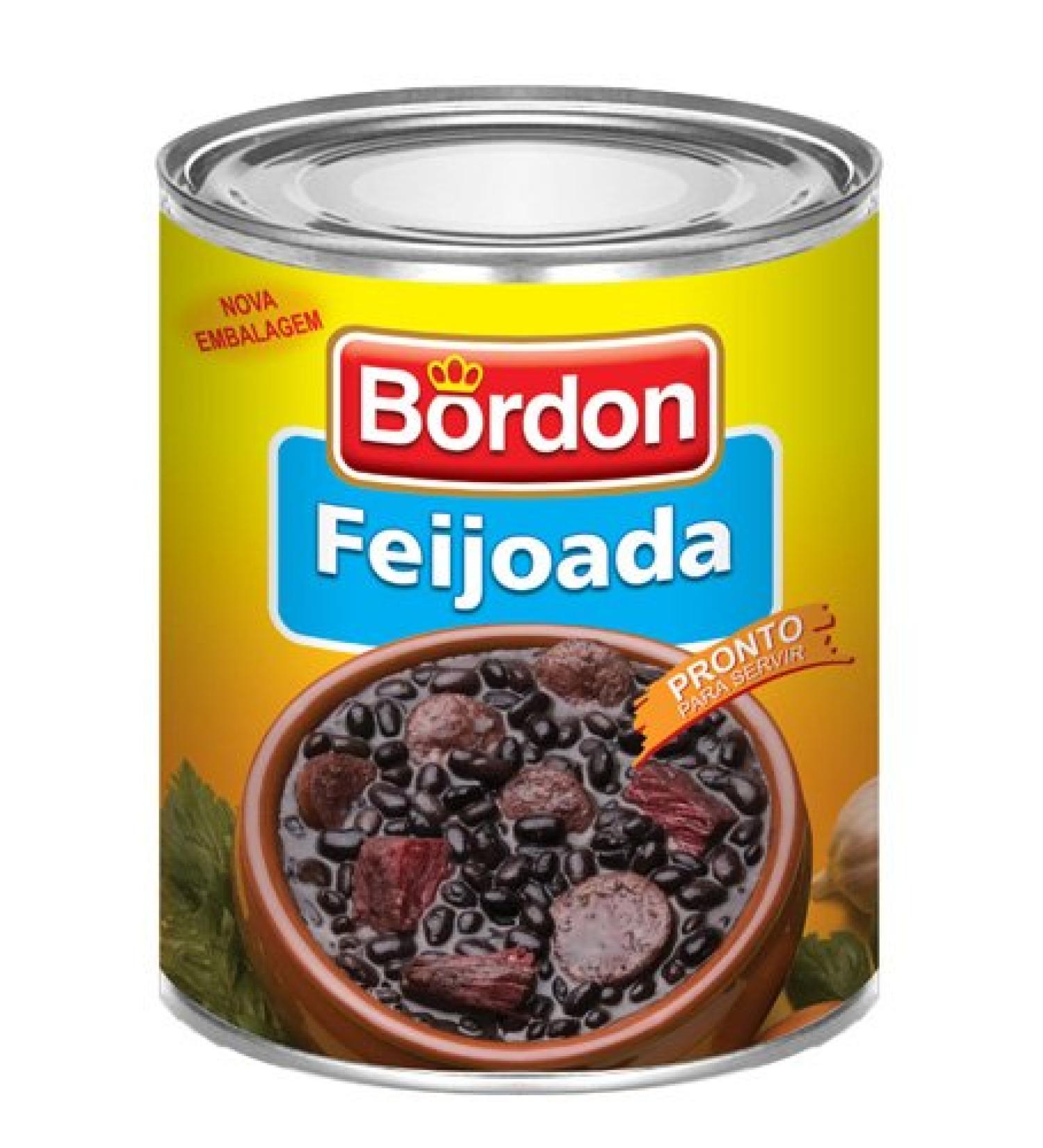 Bordon Bean Stew Brazilian Can 15.16 oz Feijoada Brasileira em Lata 430g, 1 Count
