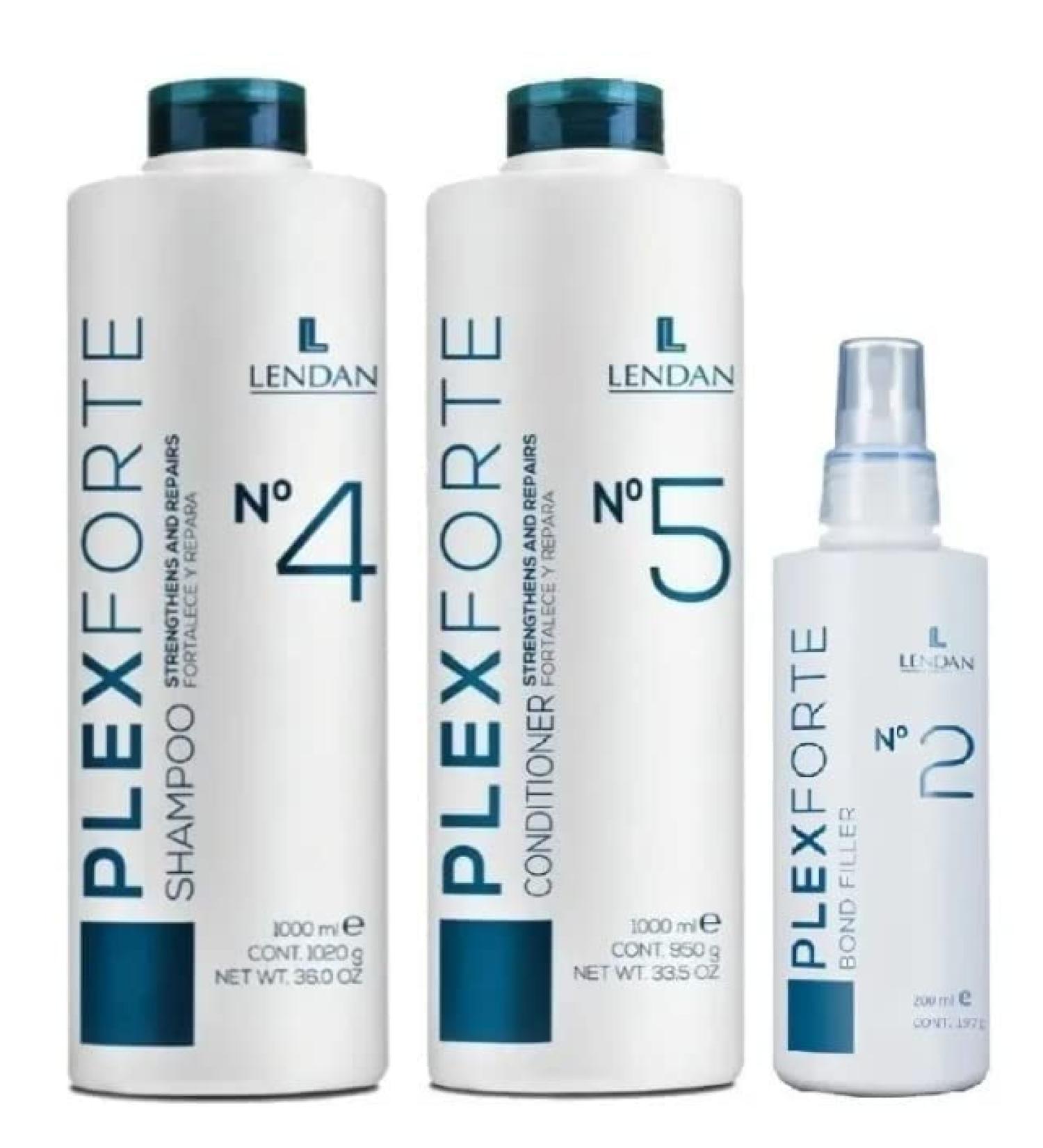 Lendan Plexforte Intense Kit de 3 produits (shampooing 1000 ml + apr s-shampoing 1000 ml + Bond-Filler 200 ml)