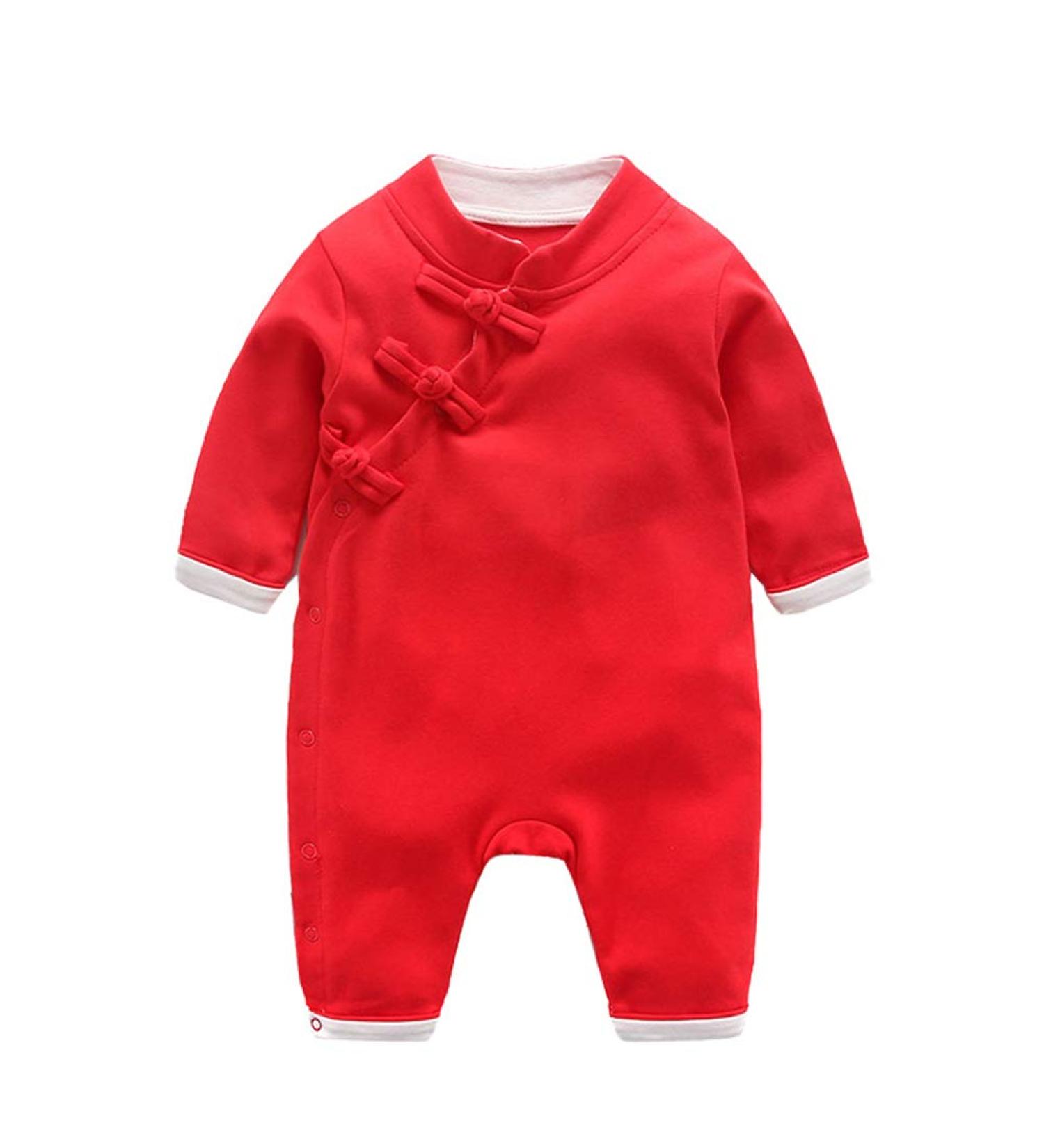 Mud Kingdom Baby Boys Girls Traditional Chinese New Year Jumpsuit - Red (24 Months) - Buy Online on GoSupps.com