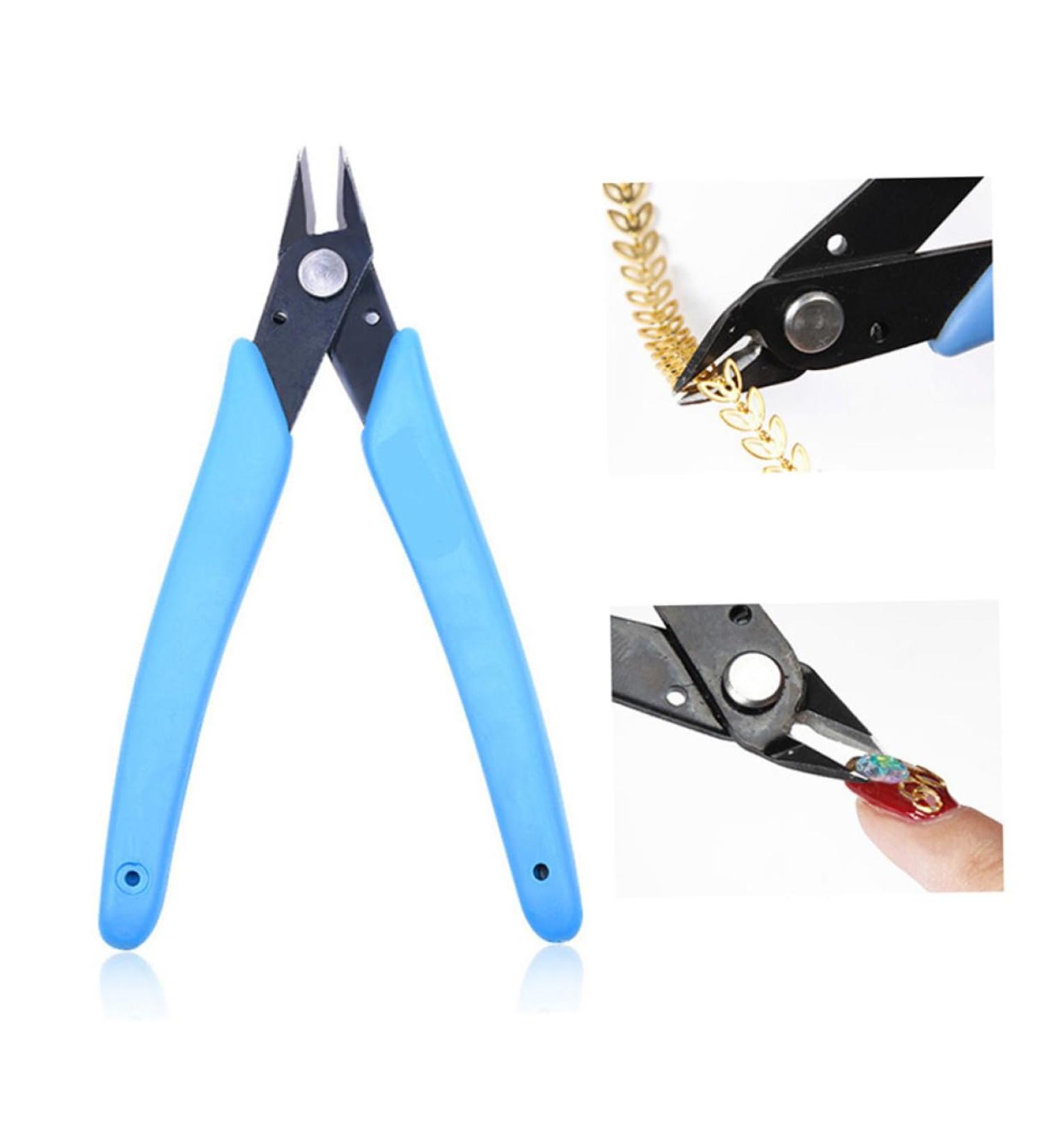 Ipetboom Cuticle Nipper Rhinestone Remover Tool Art Rhinestone Remover Pedicure Manicure Tool Jewelry Removal Pliers Jewlery Rhinestone Jewelry Metal Removal Plier Nail Diagonal Pliers 13*5cm Blue - Buy Online on GoSupps.com