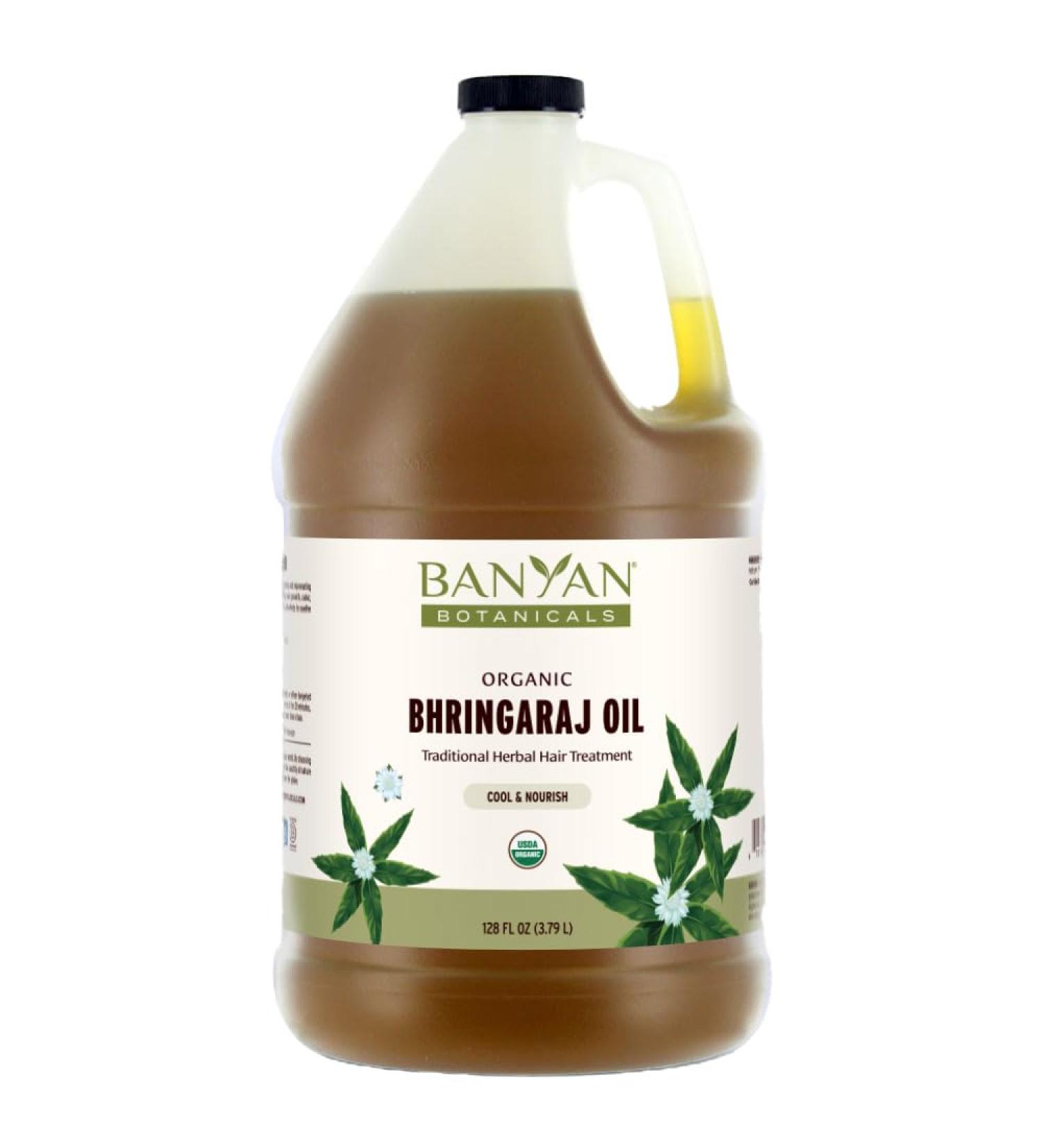 Banyan Botanicals Organic Bhringaraj Oil Supports Healthy Hair Growth Oil Made with Traditional Methods 128 oz. Non-GMO Sustainably Sourced Ayurvedic Hair Oil 128 Ounce (Pack of 1) - Buy Online on GoSupps.com