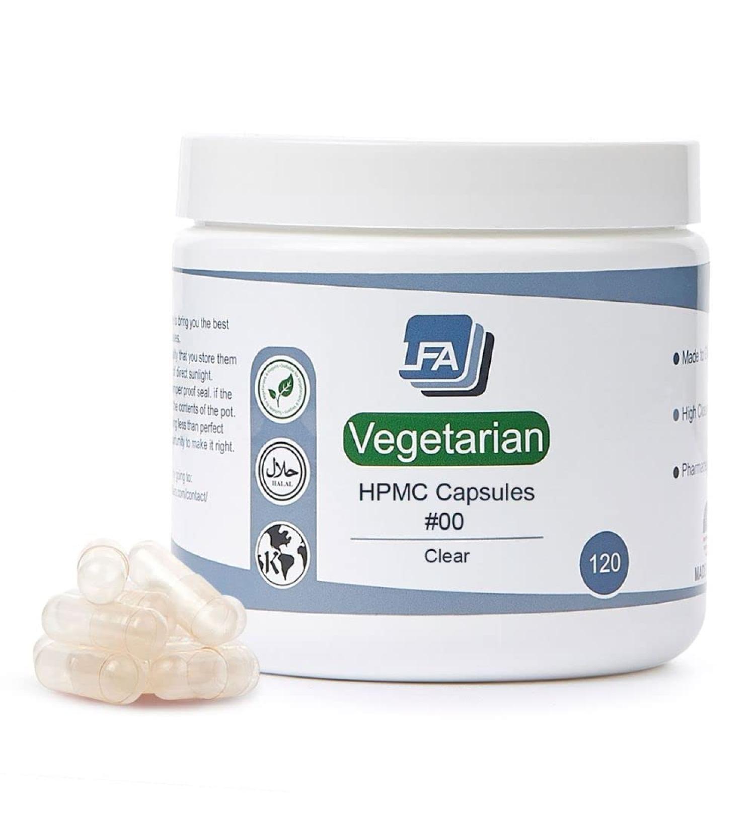 Empty 00 Vegan HPMC Capsules - 120 Count - Halal & Kosher - Easy Snap DIY Supplement Pill Caps for Capsule Filling - Buy Online on GoSupps.com