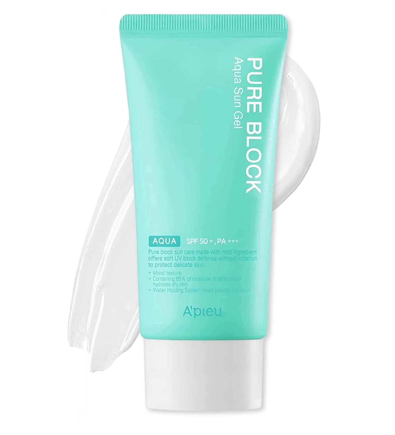 A'pieu - Pure Block Aqua Sun Gel EX (SPF 50+ PA+++) - 50 ml - Buy Online on GoSupps.com