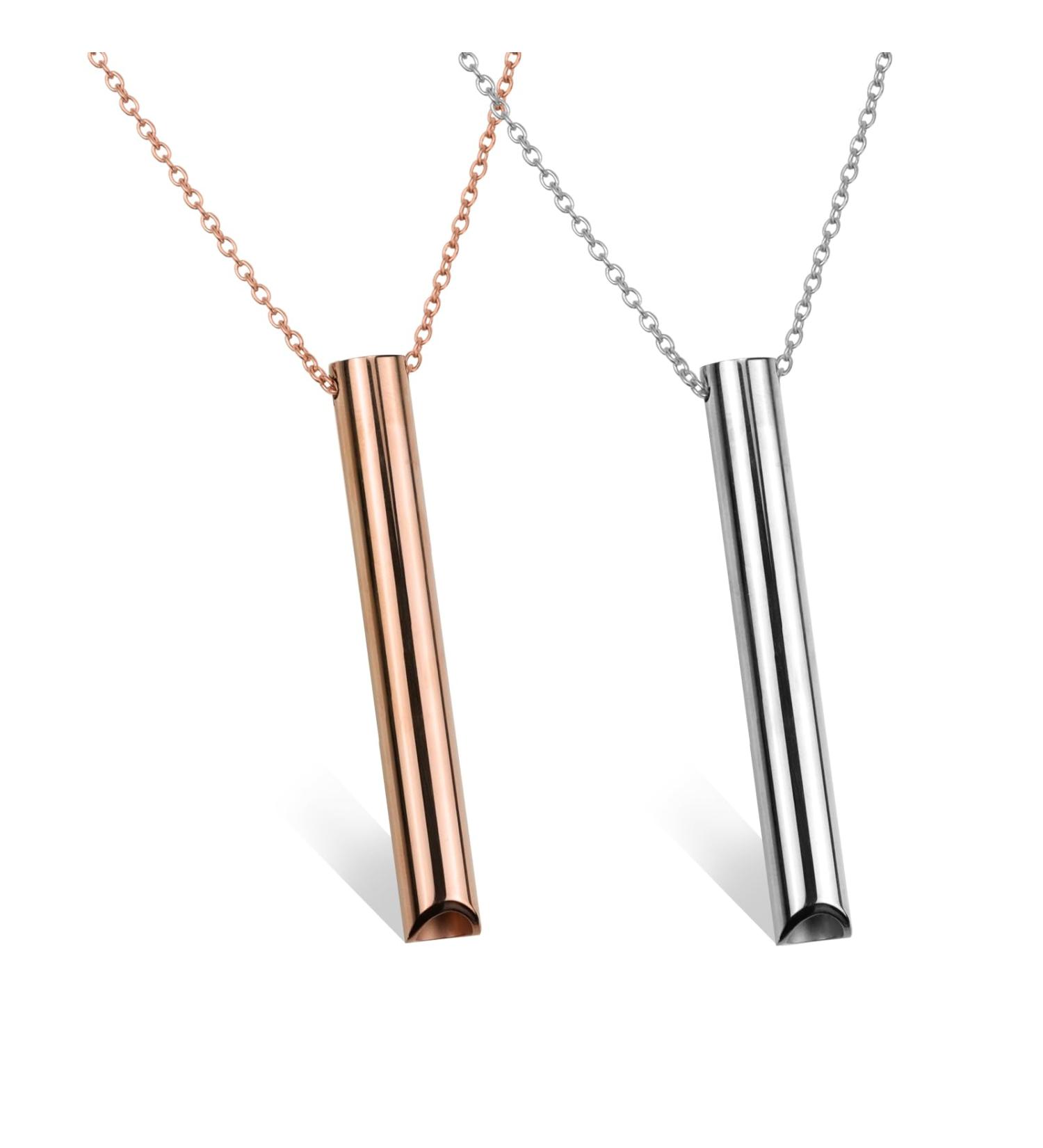 Anxiety Relief Necklace Set - Mindful Anapana Breathing for Stress Relief - Portable Deep Breathing Exercises - Meditation Tool for Men and Women - Rose Gold + Silver - Buy Online on GoSupps.com