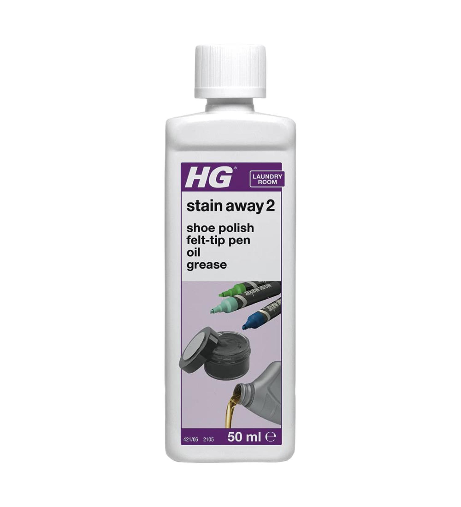 HG Stain Away 2 - Removes Shoe Polish, Felt-Tip Pen, Oil & Grease - 50ml (421005106) - Buy Online on GoSupps.com