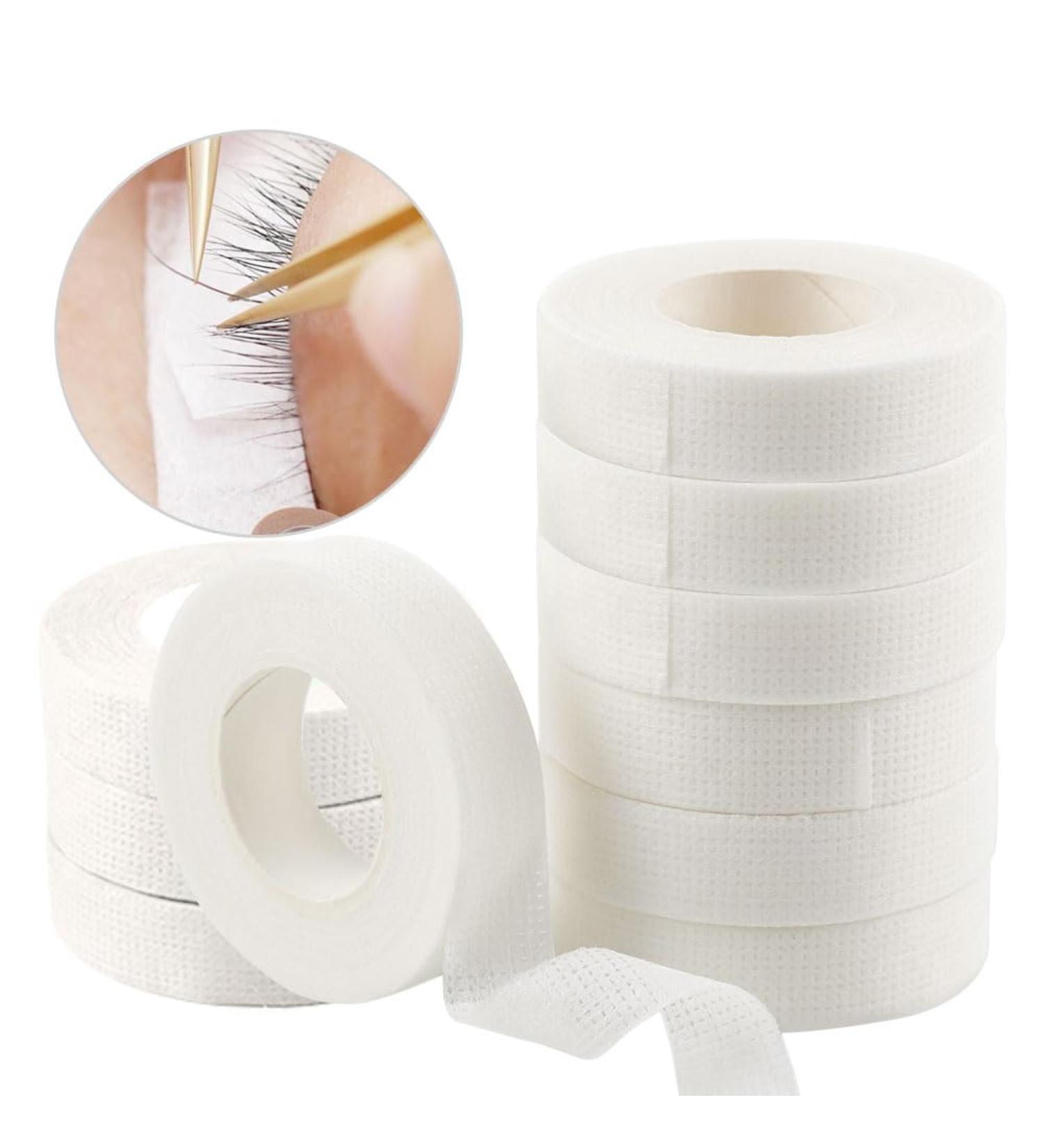 Lunamoon 10 Roll Eyelash Extension Tape - Micropore Isolation Lash Tape - Best Adhesive for Eyelash Extensions (White 12mm) - Buy Online on GoSupps.com