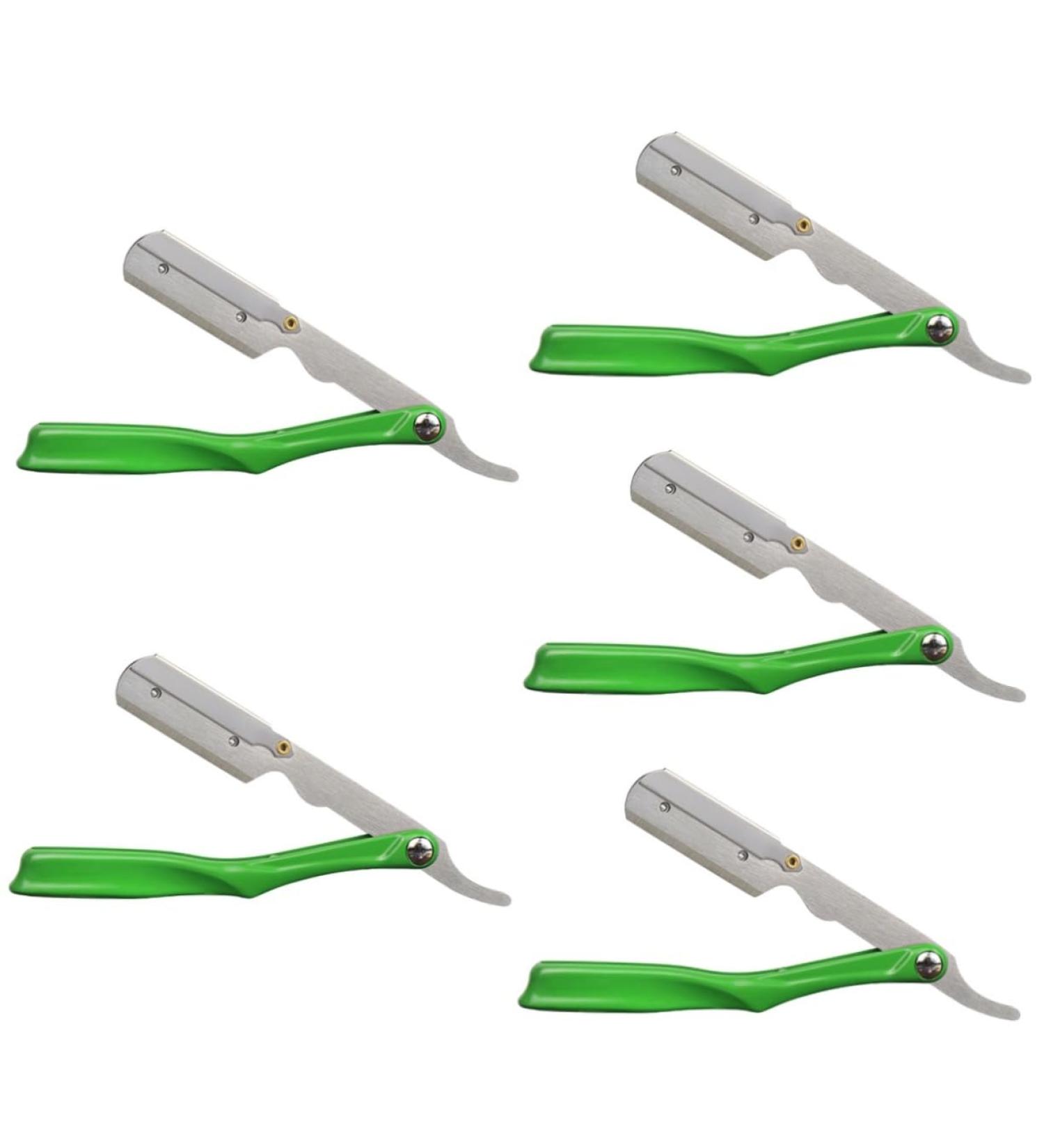 Angoily 5ST Manual Razor Blade Holder | Disposable Hairdresser Razor for Eyebrow Trimming | Stainless Steel Household Product - International Shipping Available - Buy Online on GoSupps.com