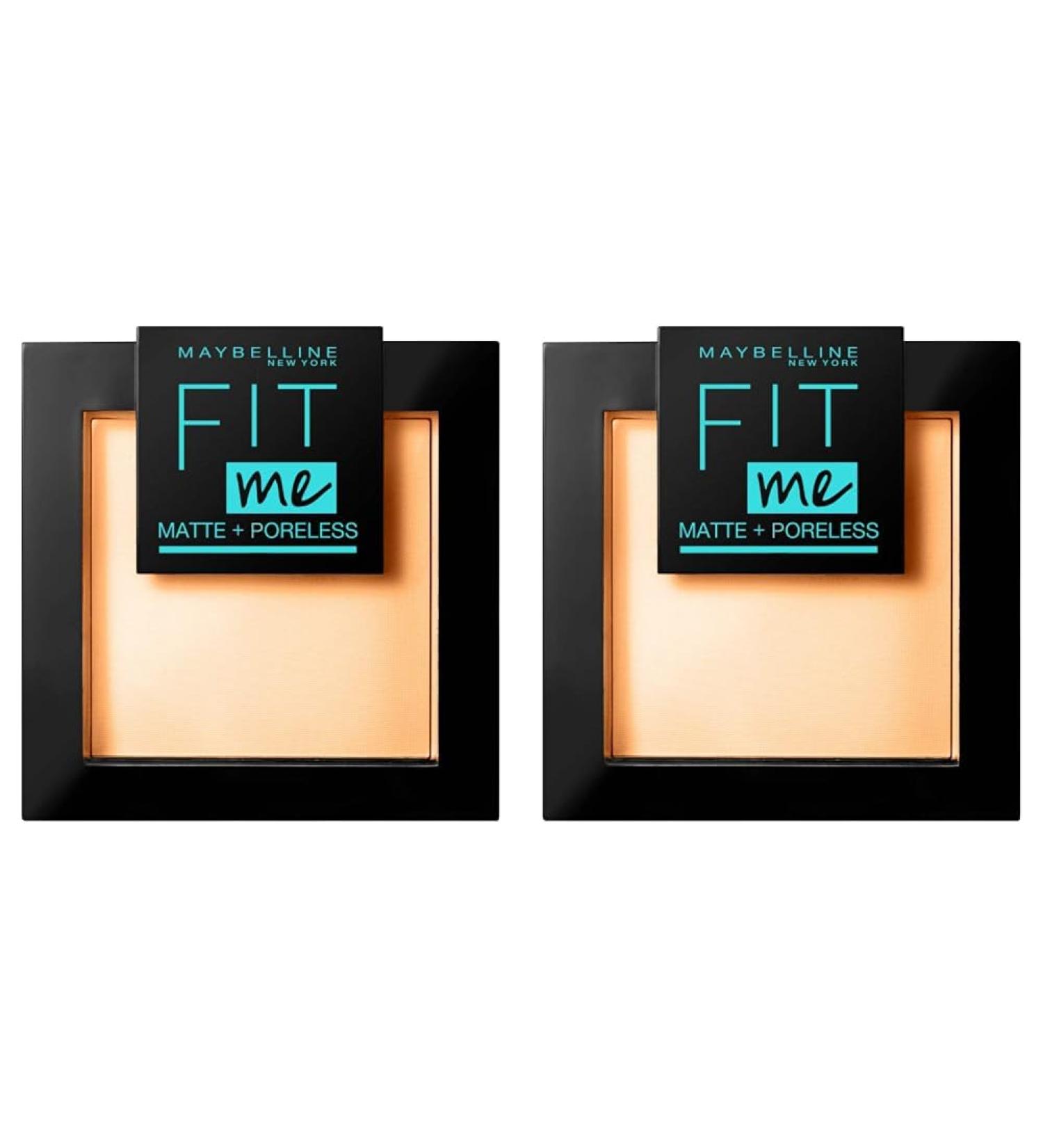 Buy Maybelline Fit Me Matte + Poreless Powder No. 250 Sun Beige | Long-Lasting Mattifying Formula - 2 Pack (9g each) - International Shipping Available - Buy Online on GoSupps.com