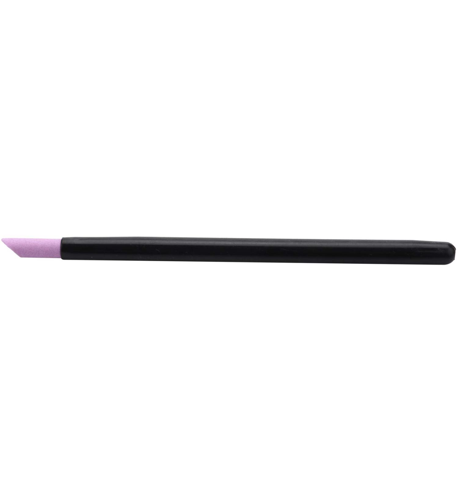GUIJIALY Black Quartz Scrubs Stone Cuticle Stick Pen Cuticle Nail Art Spoon Cut Nail Manicure Care - Buy Online on GoSupps.com