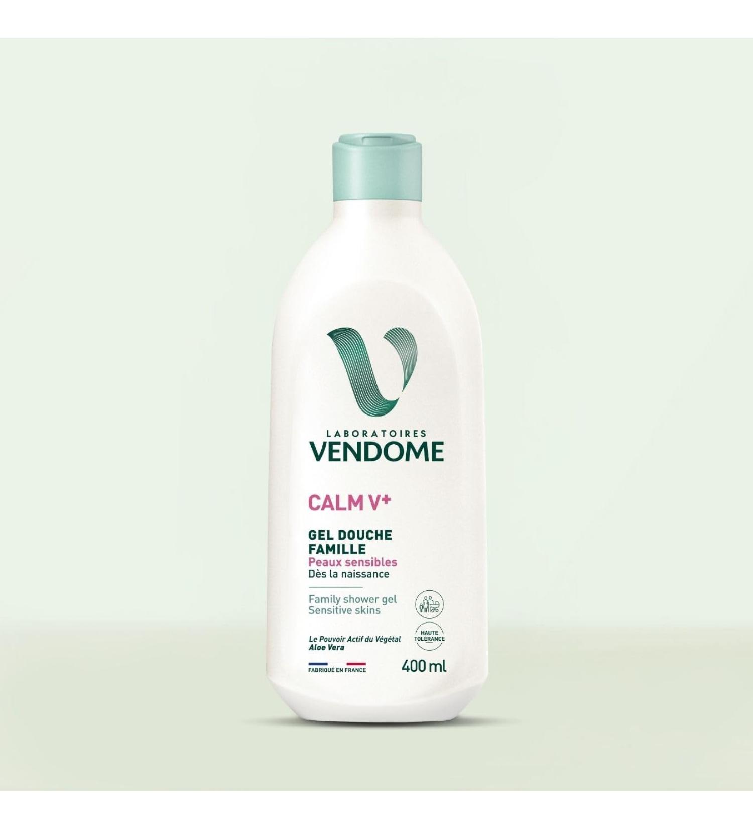  Laboratoires Vend me LABORATOIRES VEND ME - CALM V+ - Family Shower Gel - From Birth - High Tolerance - Gently Cleanses & Moisturizes - Enriched with Aloe Vera - Hypoallergenic Formula - Sensitive Skin - 400ml - Buy Online on GoSupps.com