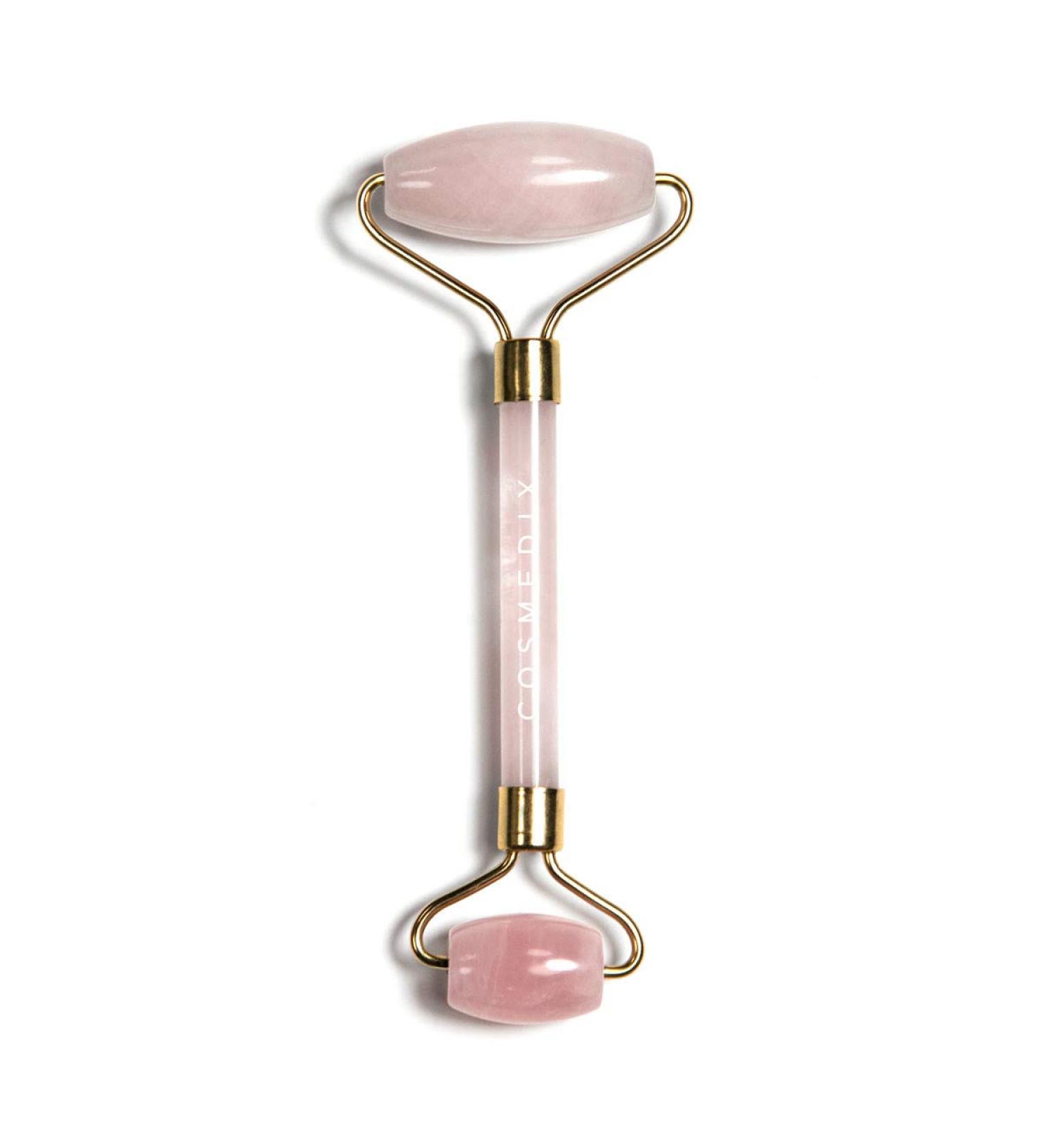 COSMEDIX Rose Quartz Face Roller for Wrinkles & Lifting - Eye & Ice Roller - Puffiness Relief - Instant Face Lift & Skin Care Tool - Buy Online on GoSupps.com