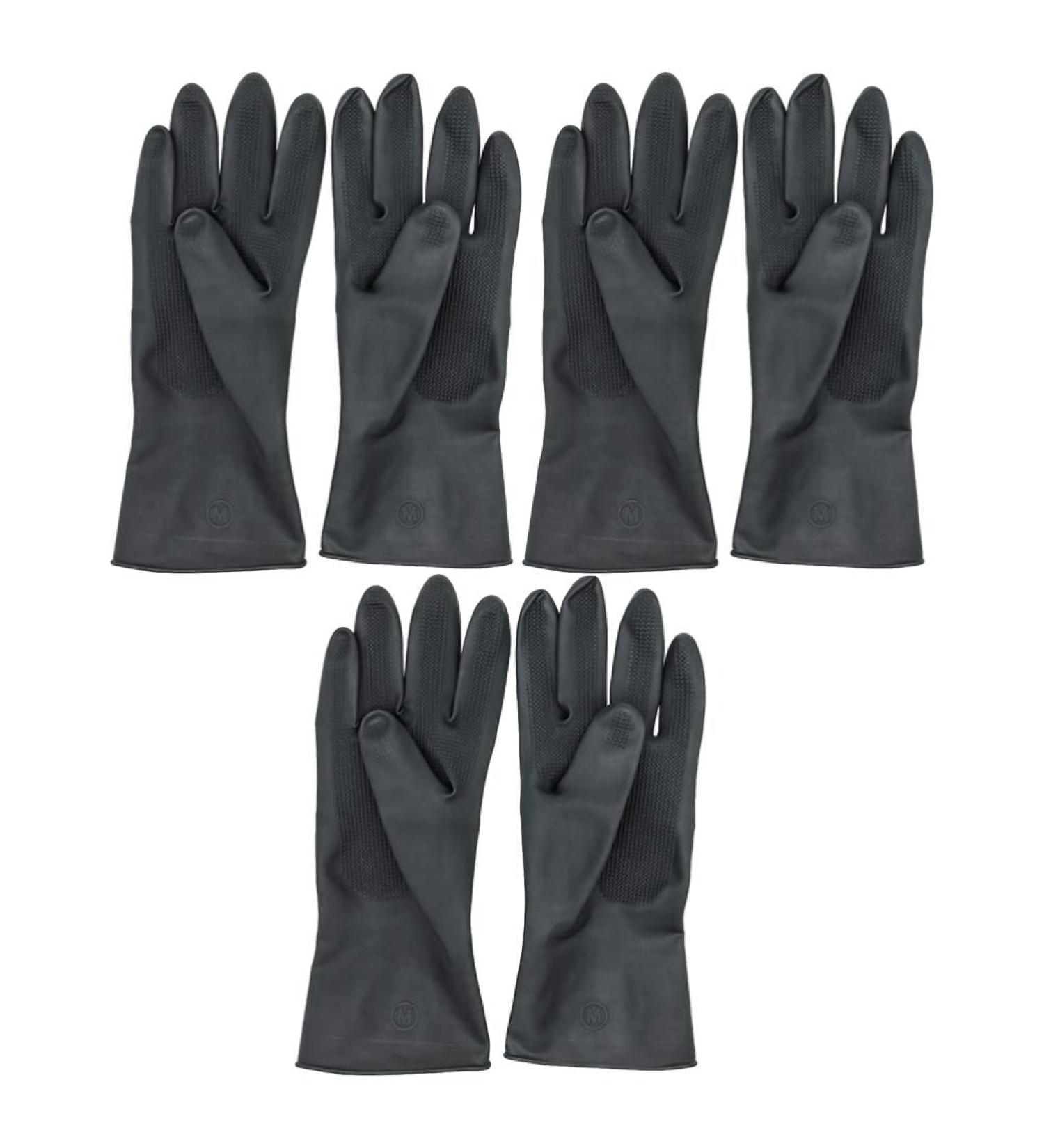 Solustre 3 Pairs Hair Dye Gloves Black Salon Hair Color Dye Gloves Shampoo Gloves Anti-slip Waterproof Hand Protectors Rubber Gloves for Hairdressing - Size L L (Pack of 3) - Buy Online on GoSupps.com