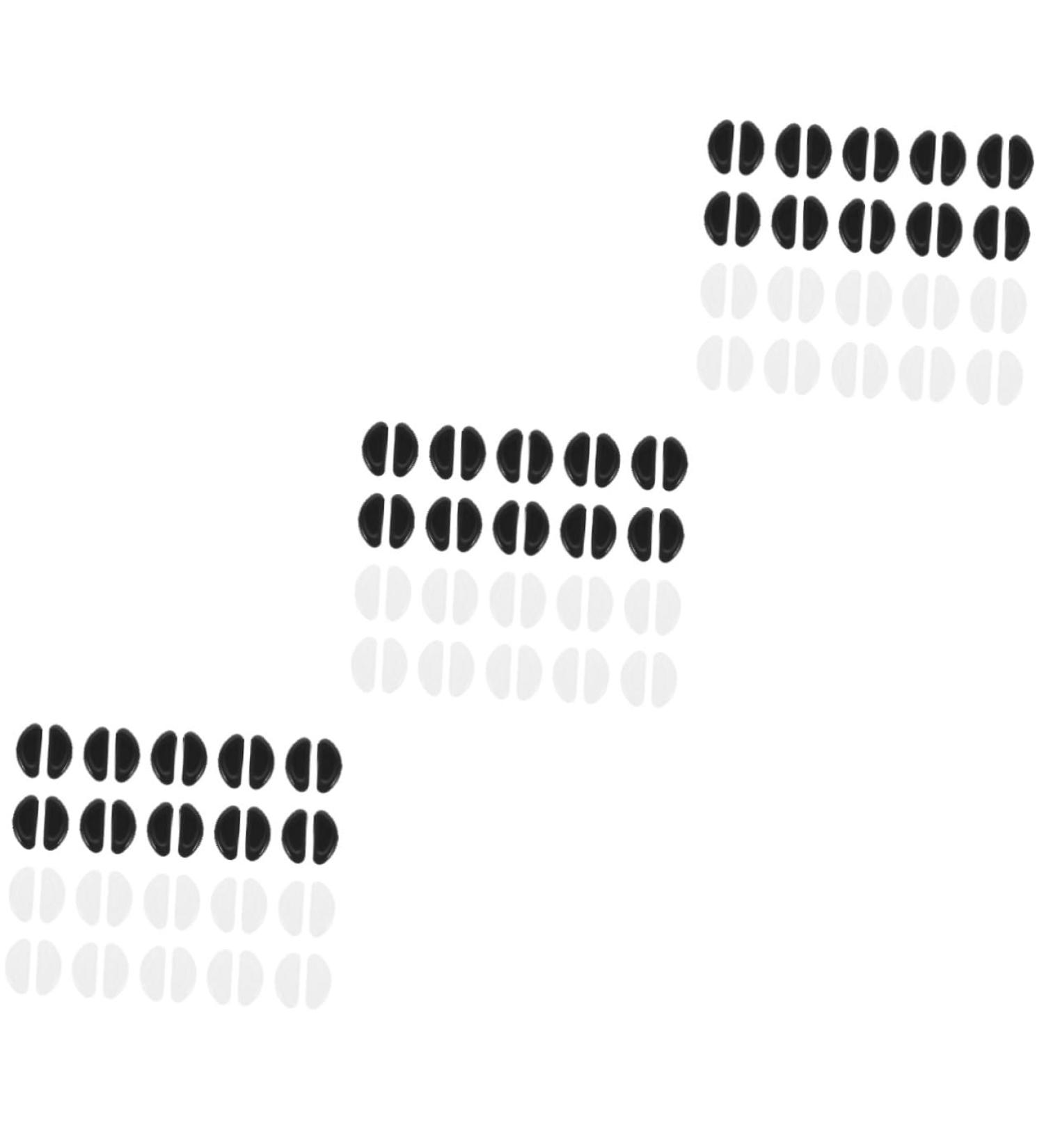 Lurrose Silicone Glasses Nose Pads - 60 Pairs of Universal Sunglass & Eyeglass Accessories - Black & White - Comfort & Secure Fit for All Frames - Buy Online on GoSupps.com
