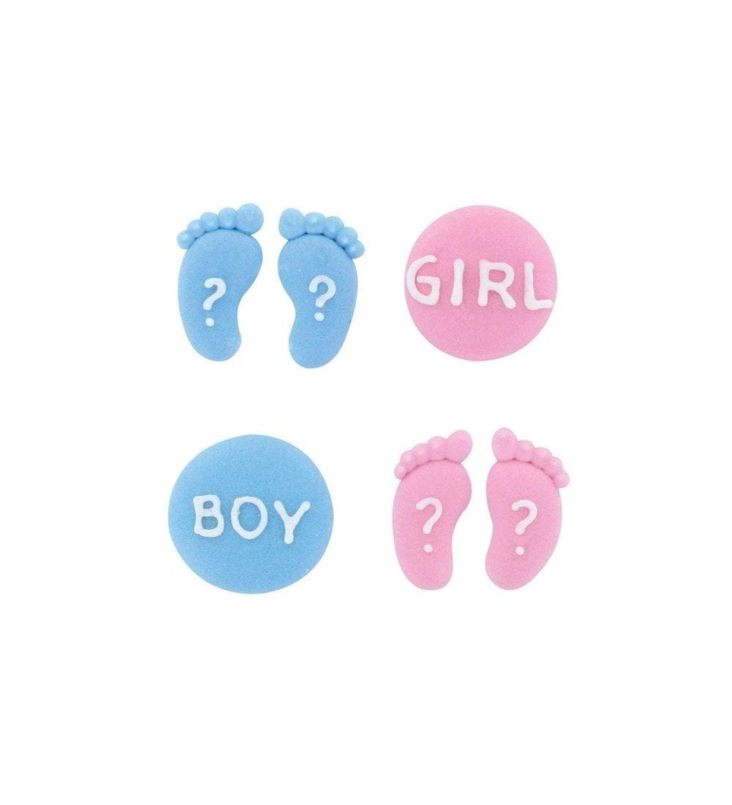 Gender Reveal "Boy or Girl" Sugar Decorations - Buy Online on GoSupps.com
