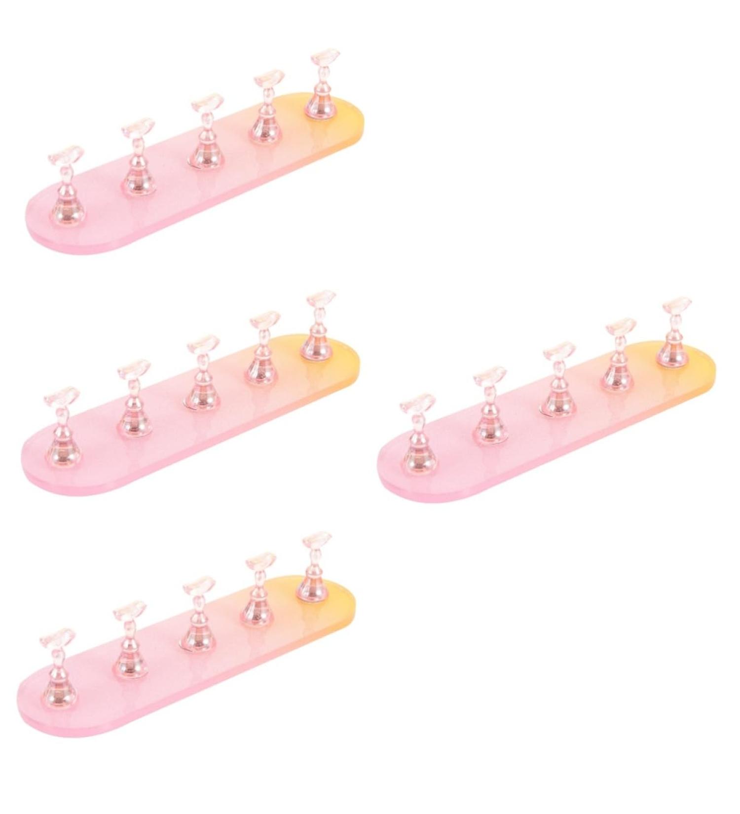 minkissy 4 Sets Nail Practice Holder Creative Nail Racks Nail Art Practice Nail Art Organiser Training Nail Stands Nail Stands for Nail Art Gold and Silver Plastic Nail Flakes - Buy Online on GoSupps.com