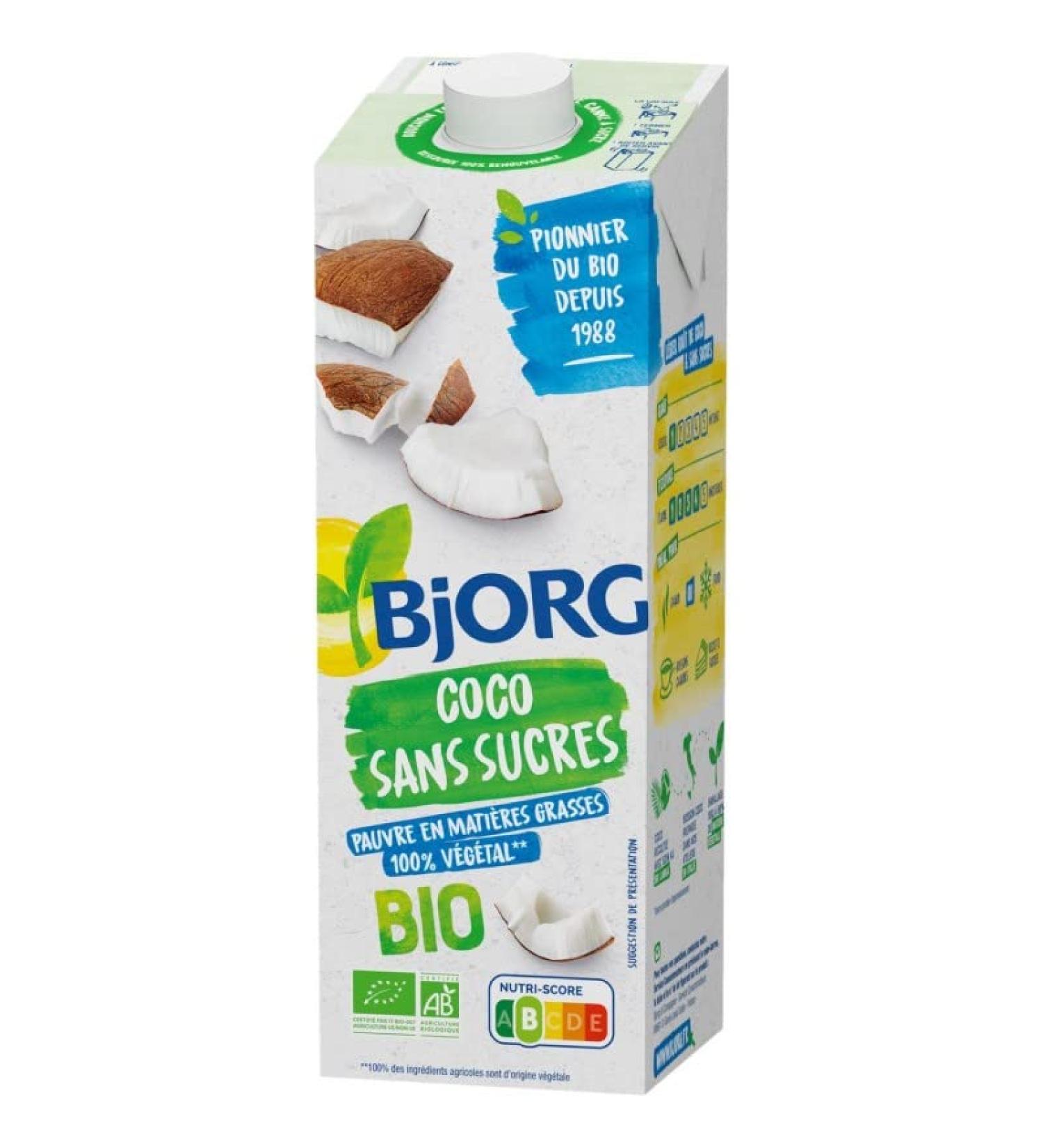 Organic Sugar Free Coconut Drink 1L BJORG Pack of 4 - Buy Online on GoSupps.com
