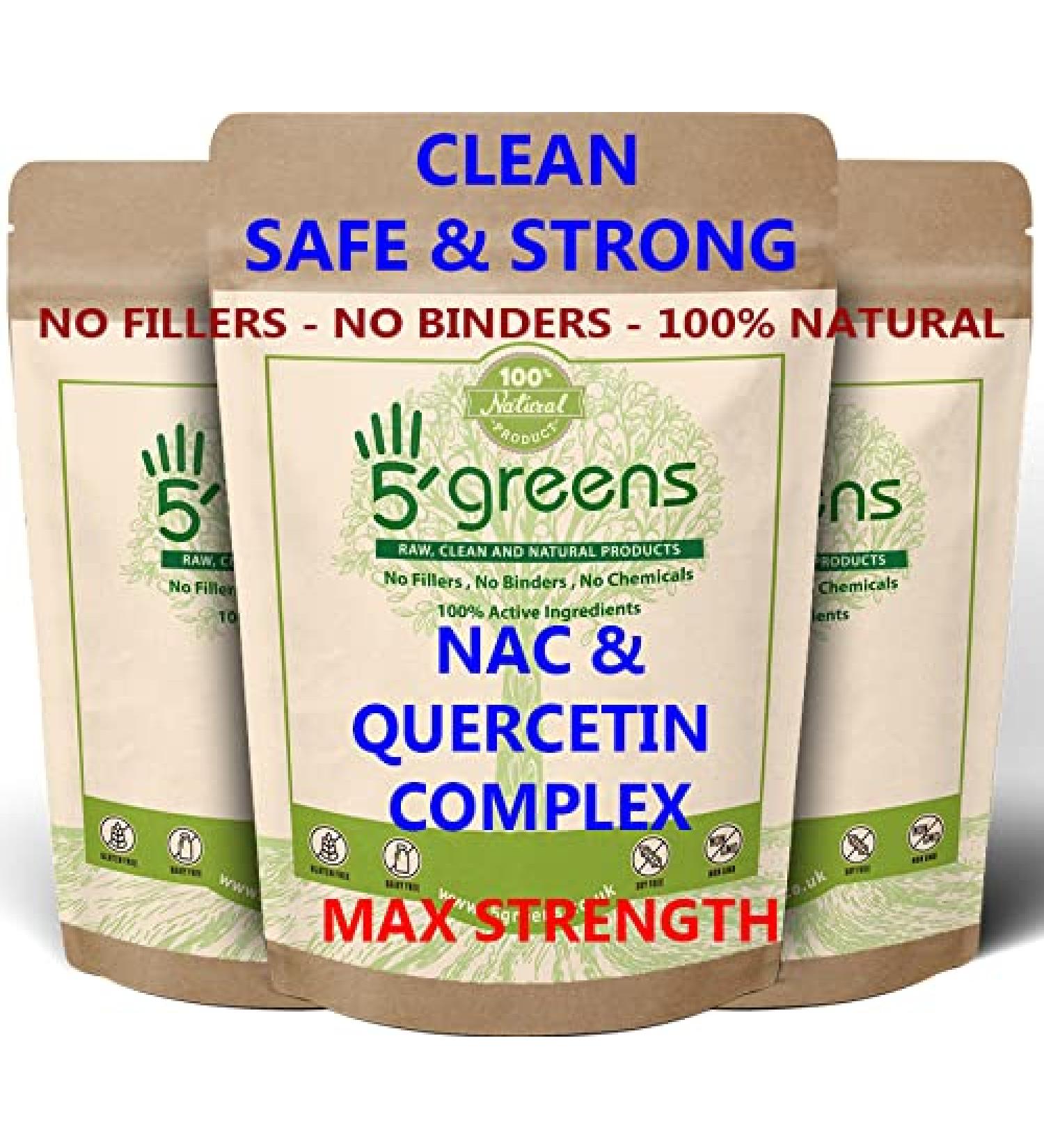 NAC N-Acetyl-Cysteine & Quercetin VIT C Complex 1600mg High Strength Per Serving 120 Vegan Friendly Capsules- No Fillers or Binders Nac Quercetin VIT C Complex - Buy Online on GoSupps.com