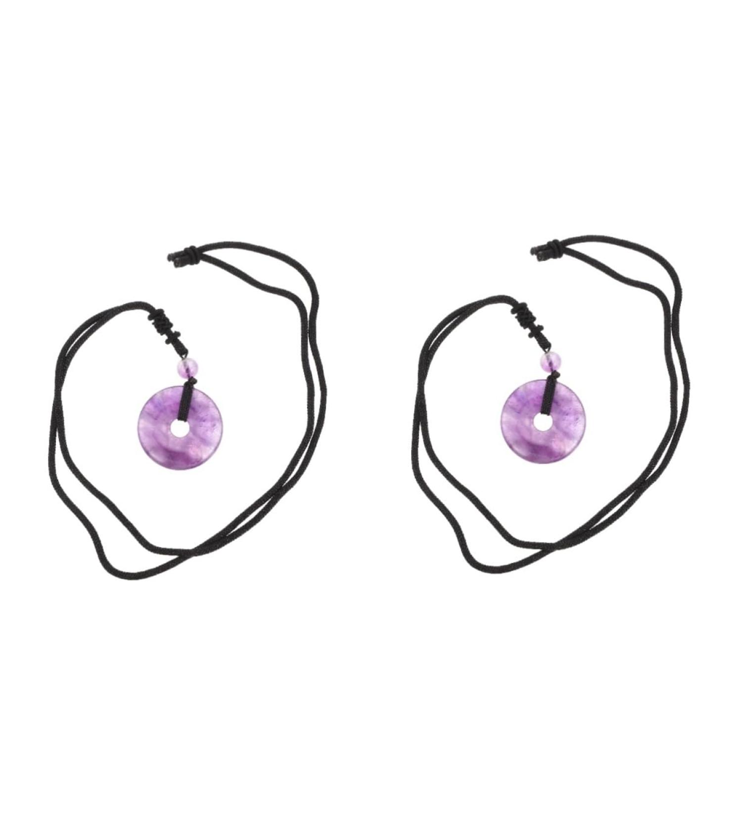 Fomiyes Crystal Chakra Necklace - Portable Pendant with Safety Buckle | Elegant & Simple Crystal Chain Jewelry - Buy Online on GoSupps.com