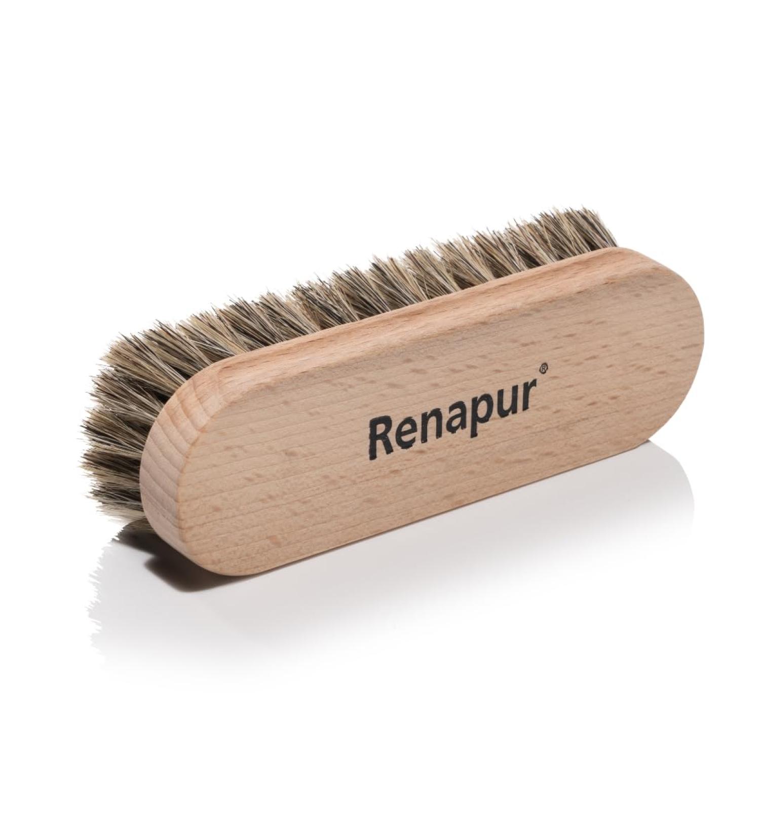 Renapur s premium super-soft wooden horsehair polishing & cleaning brush. Ideal for polishing leather & cleaning your suede or fabric shoes/boots. - Buy Online on GoSupps.com