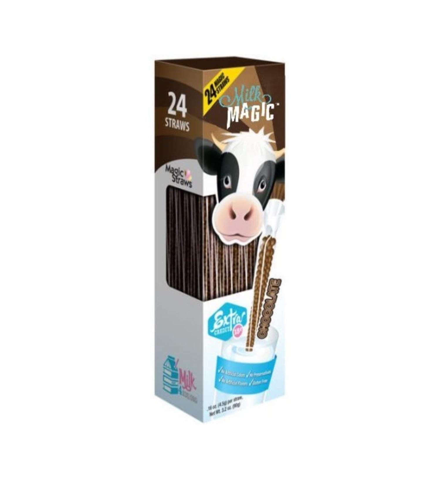 Milk Magic Chocolate Flavoring Straws - 24 Count | Enhance Your Milk with Delicious Flavor! - Buy Online on GoSupps.com