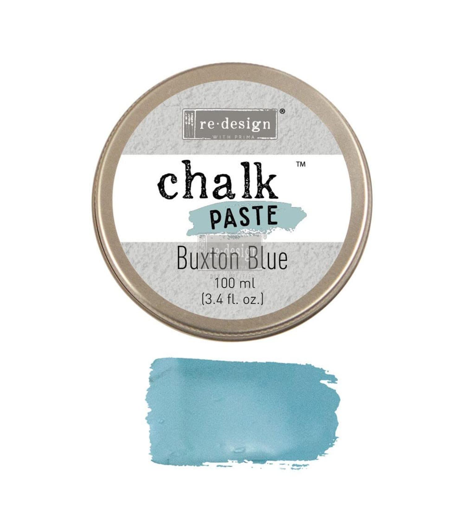 Redesign Chalk Paste 3.4 Fl. Oz. (100ml) - Buxton Blue Paint Ink for Fabric Wood Silk Screen Printing - Home Decor & T-Shirt Printing Supplies - Buy Online on GoSupps.com