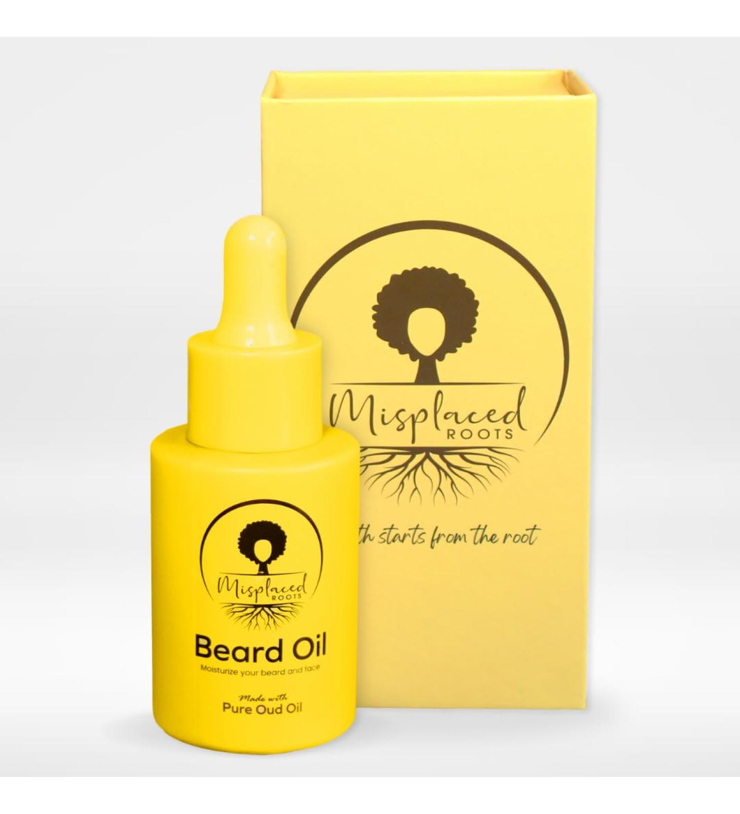Misplaced Roots Beard and Skin Oil 100% Natural Formula Skin Conditioning Cruelty Free Perfume Free With Pure Oud Oil and Sandalwood Scent - Buy Online on GoSupps.com