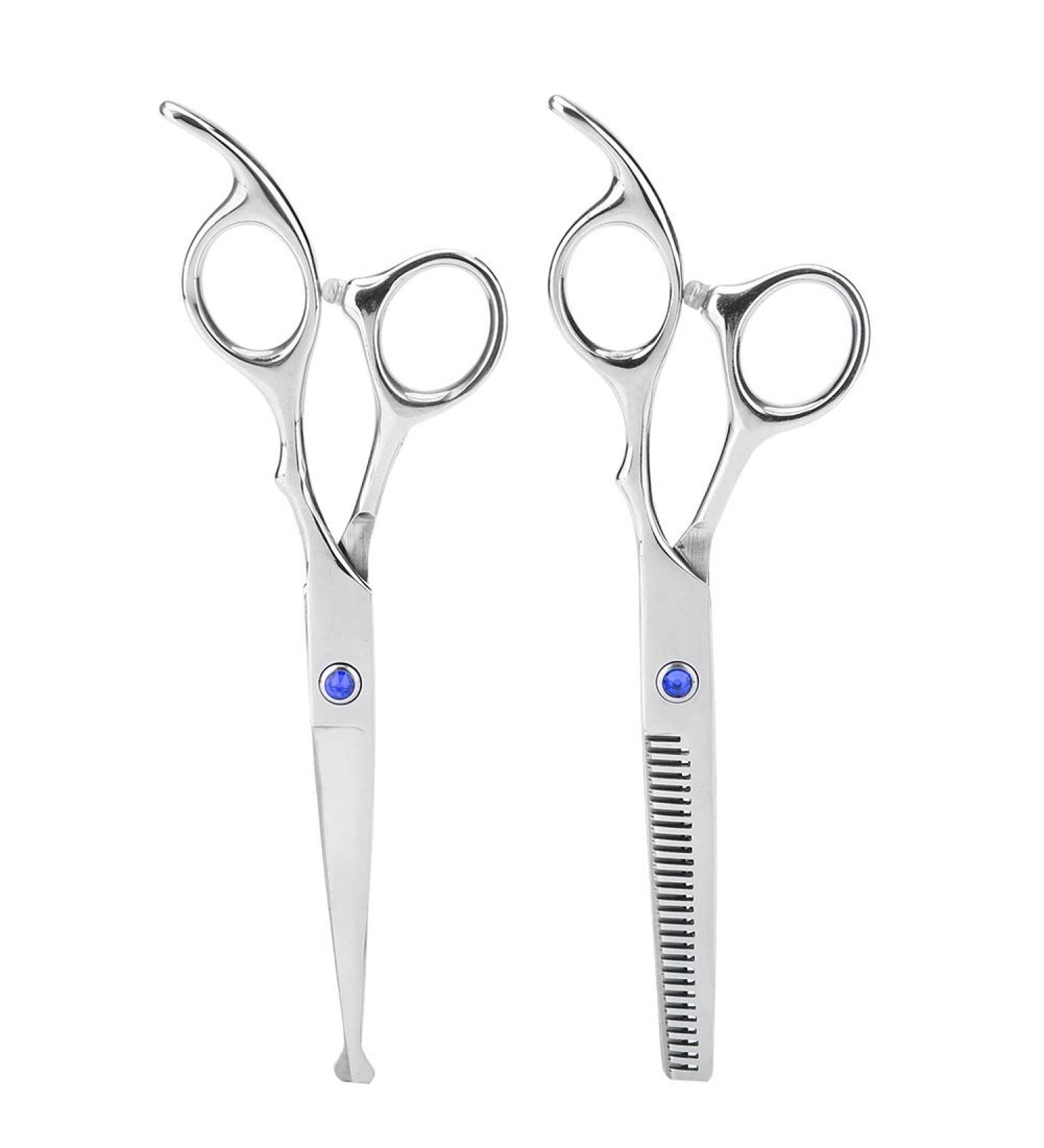 LINKANRUO Baber Shear Stainless Steel Durable Learner Hair Cutting Ergonomics Lightweight Sharp for Salon Barbers Children Adults Scissors (Color : Blue Screw) - Buy Online on GoSupps.com