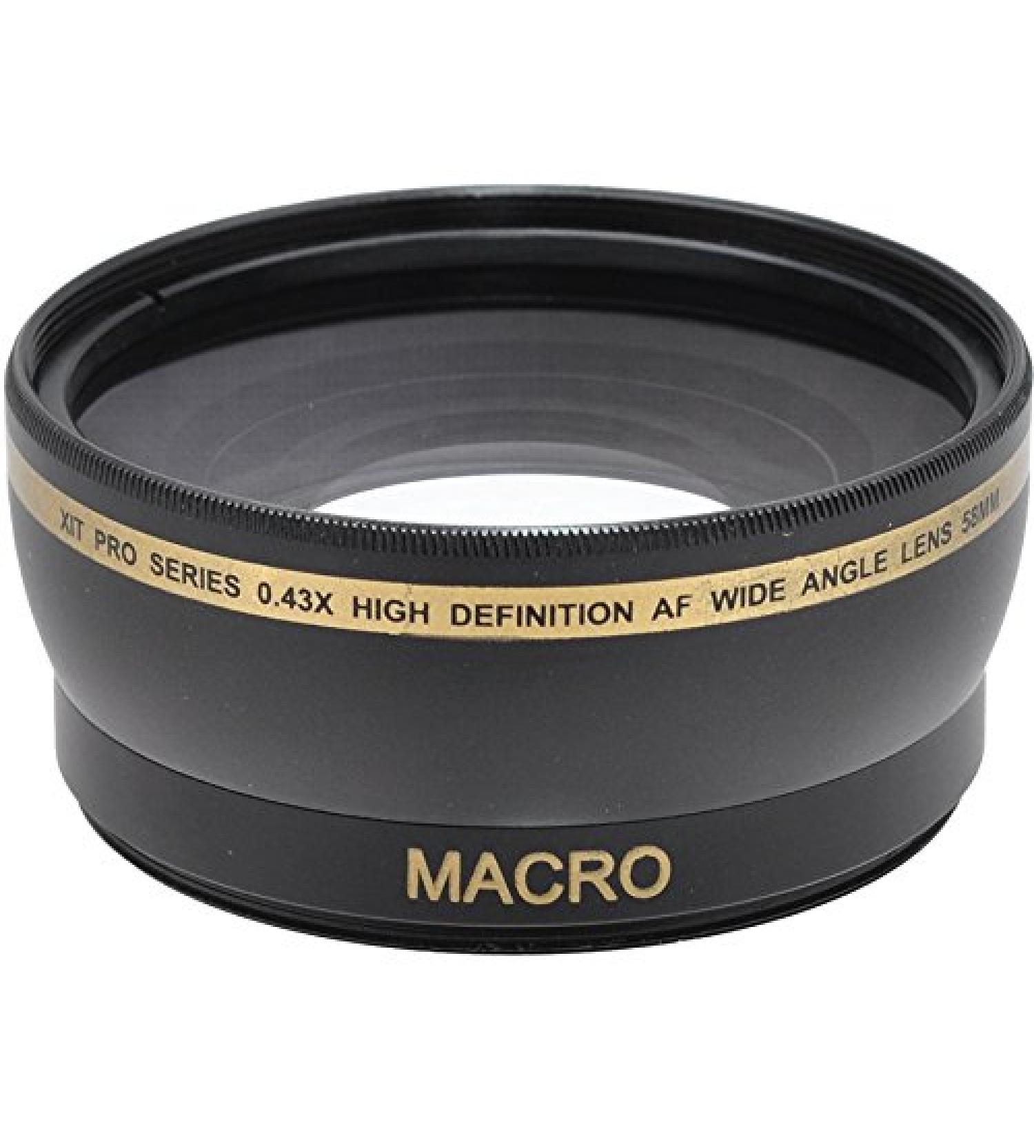 58mm Wide Angle Lens Kit for Canon VIXIA HF S10 S100 S20 S200 S21 S30 Camcorders - 0.43x HD Lens with Macro, Bonus Lens Cap Keeper - Buy Online on GoSupps.com