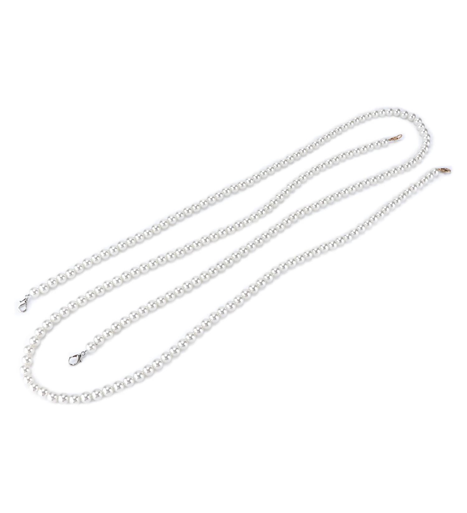 Elegant Imitation Pearl Necklace & Handbag Chain Accessories - Fashionable 1.2m Mobile Phone Strap - Buy Online on GoSupps.com