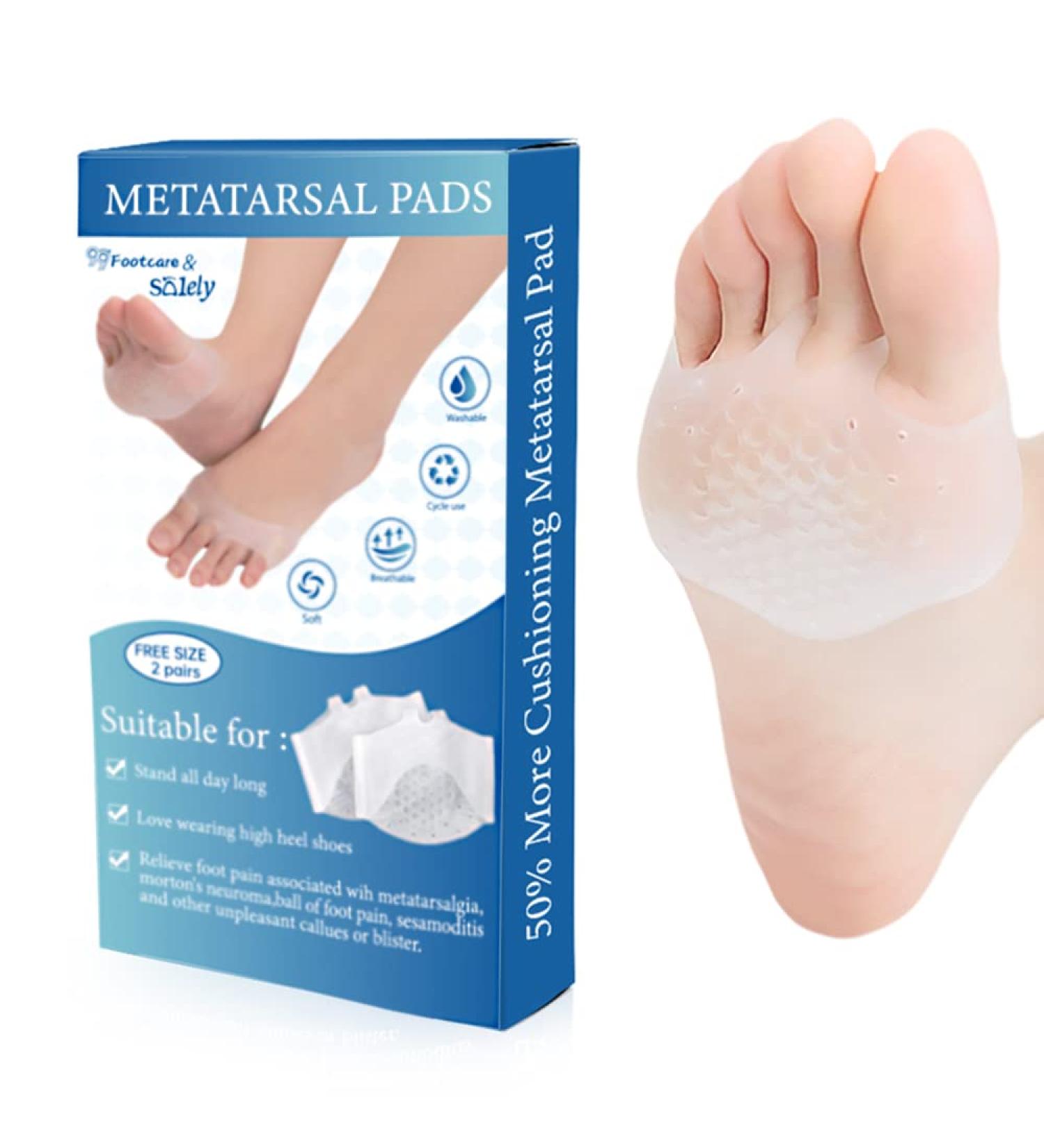 2 Pairs Metatarsal Pads for 50% More Cushioning - Pain Relief for Ball of Foot - Breathable Gel Inserts for Morton's Neuroma - Ideal for Running, Hiking, Dancing - Buy Online on GoSupps.com
