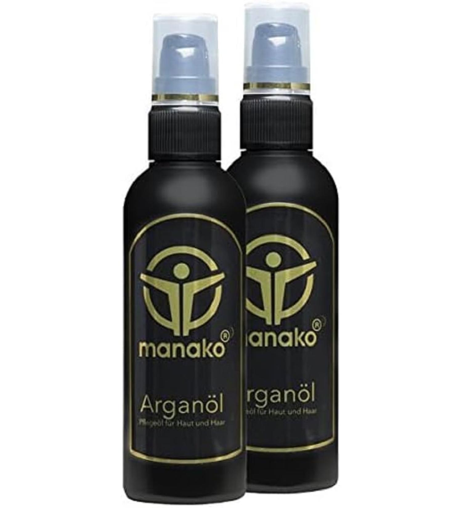 manako argan oil (skin oil/massage oil) 2 x 100 ml pump bottles