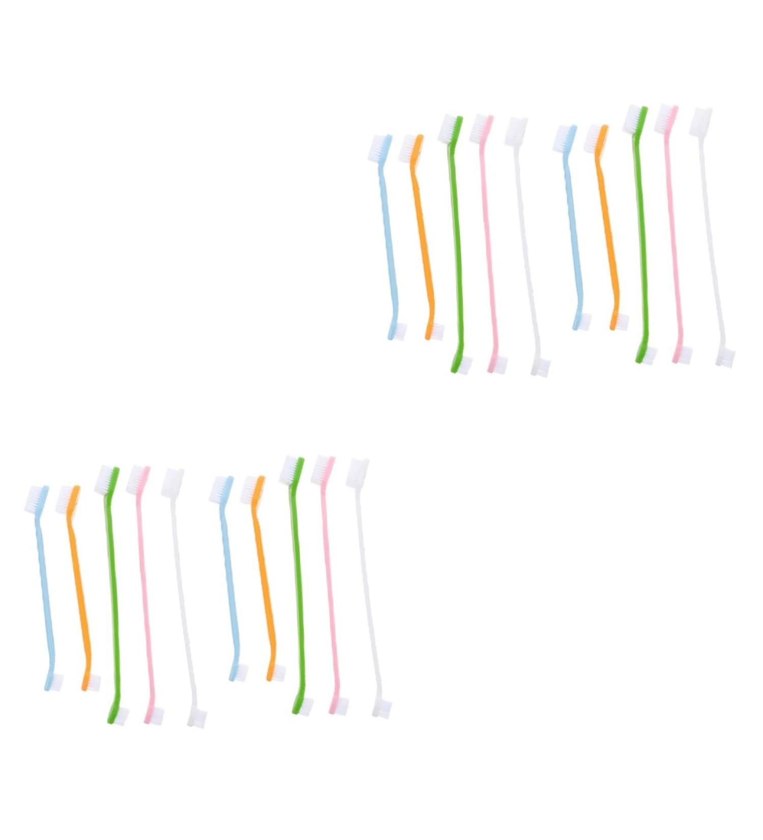 BESPORTBLE 2sets Pet Toothbrush Cat Toothpaste Dog Oral Cleaning Toothbrush Toothpaste for Dogs Puppy 10pcs*2 - Buy Online on GoSupps.com