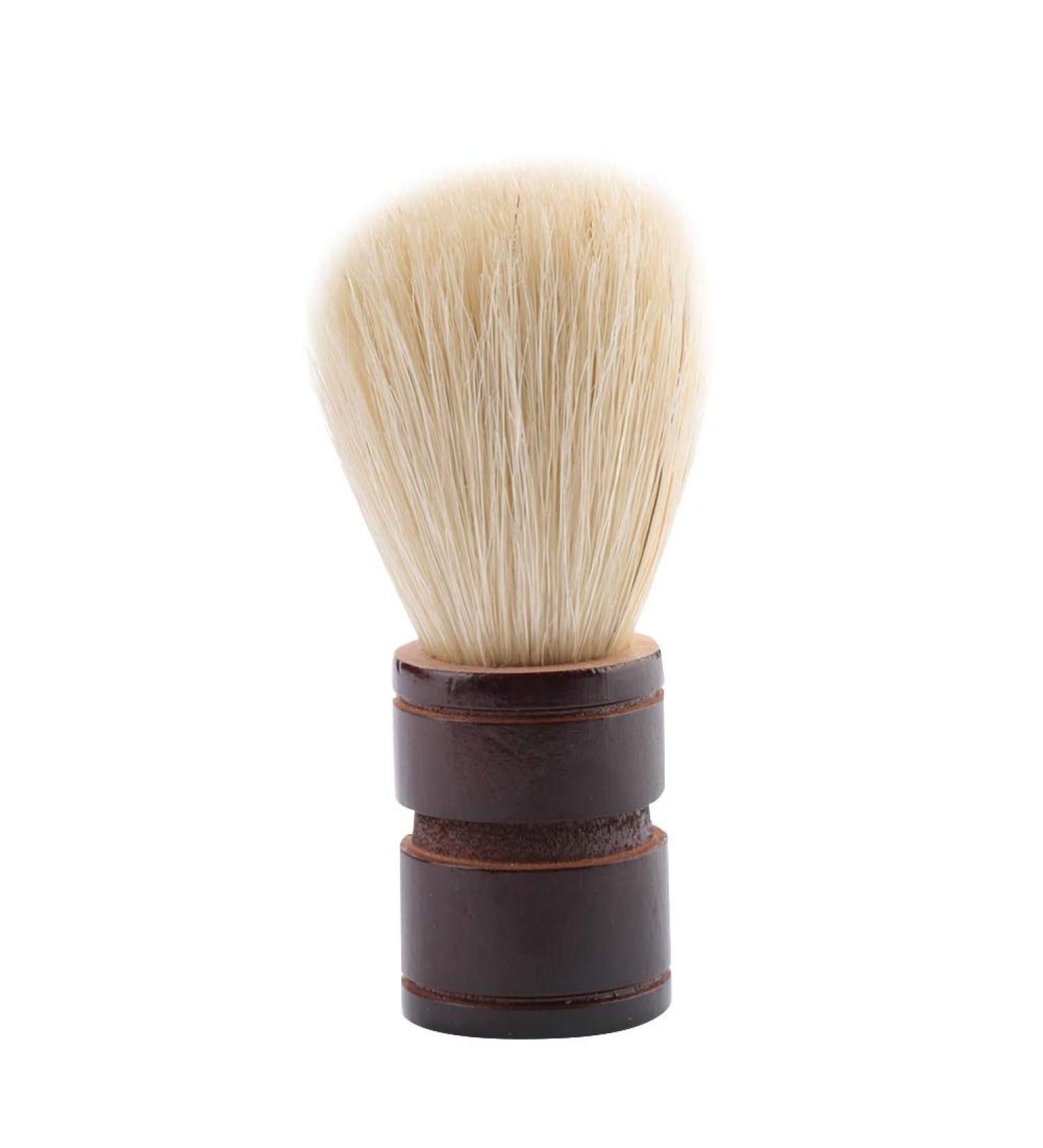 Anggrek Traditional Shaving Brush - Portable Men's Nylon/Bristle Brush for Home & Salon | Premium Wooden Rasier Brush with Shaving Foam & Soap - Buy Online on GoSupps.com