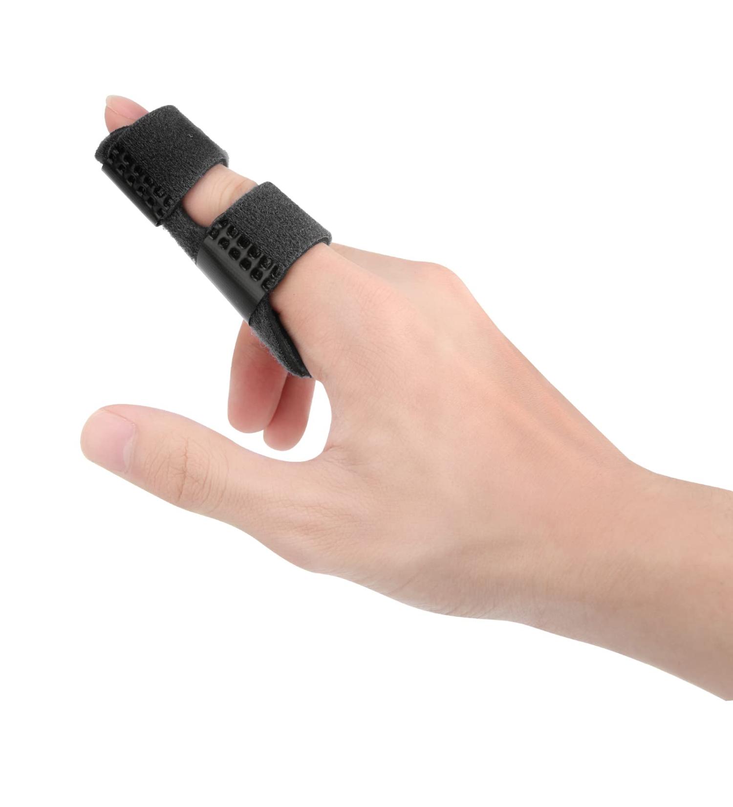 Echify Adjustable Finger Rail - Trigger Finger Protection & Stabilizer for Arthritis & Injuries - Aluminum Support (Black) - Buy Online on GoSupps.com