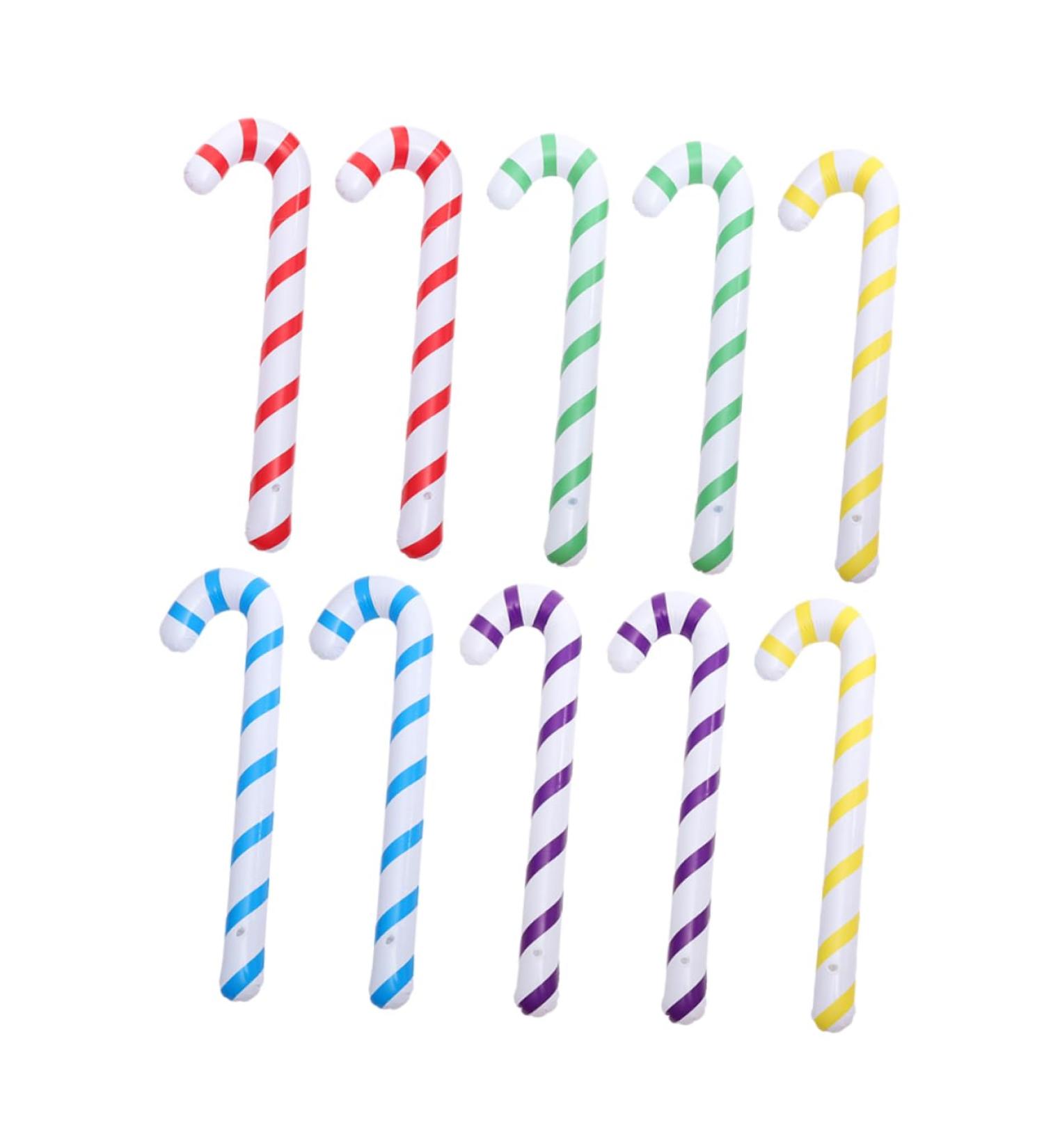 CIMAXIC 10pcs Inflatable Crutches Inflatable Candy Canes Christmas Balloon Pencil Candy Boxes Toys Joke Pvc - Buy Online on GoSupps.com