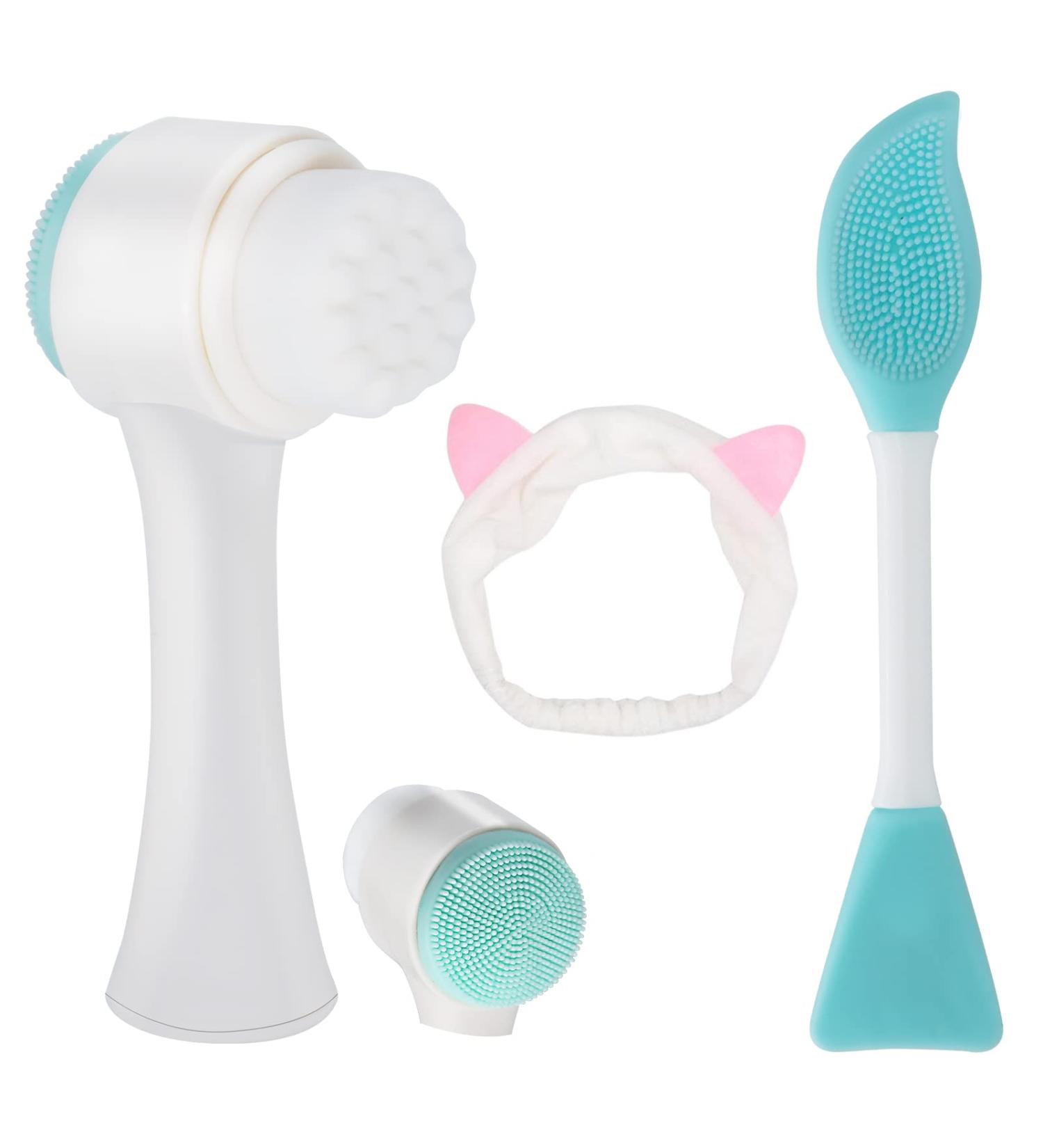 Silicone Dual-Sided Face Brush for Gentle Facial Cleansing - Manual Facial Cleaning Tool for Deep Skin Care - Buy Online on GoSupps.com