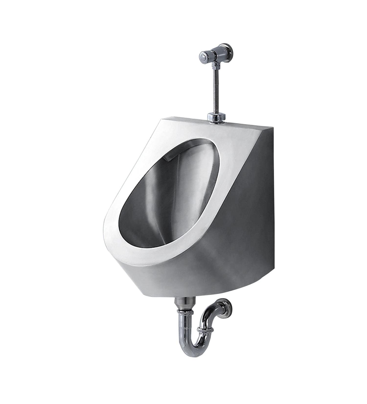 Wall-Mounted Stainless Steel Urinal Commercial High-Efficiency Induction Flushing Men's Urinal Bathroom Accessories Urinal with Infrared Automatic Flushing Valve Suitable - Buy Online on GoSupps.com