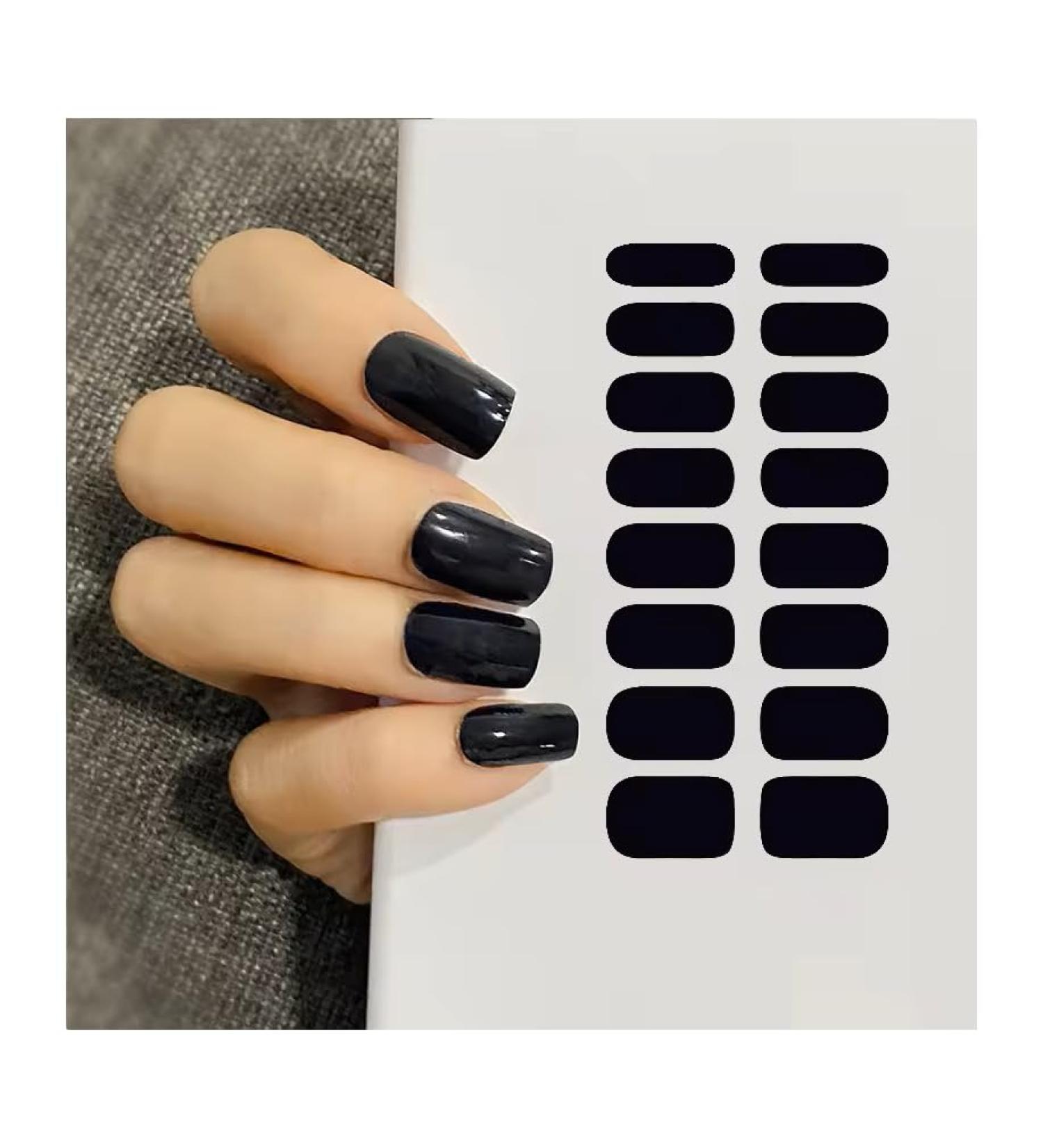 Self-Adhesive UV Hardening Nail Film for Perfect Manicure | Geln gel UV Gel Nail Foils & Black Nail Ticker - Buy Online on GoSupps.com