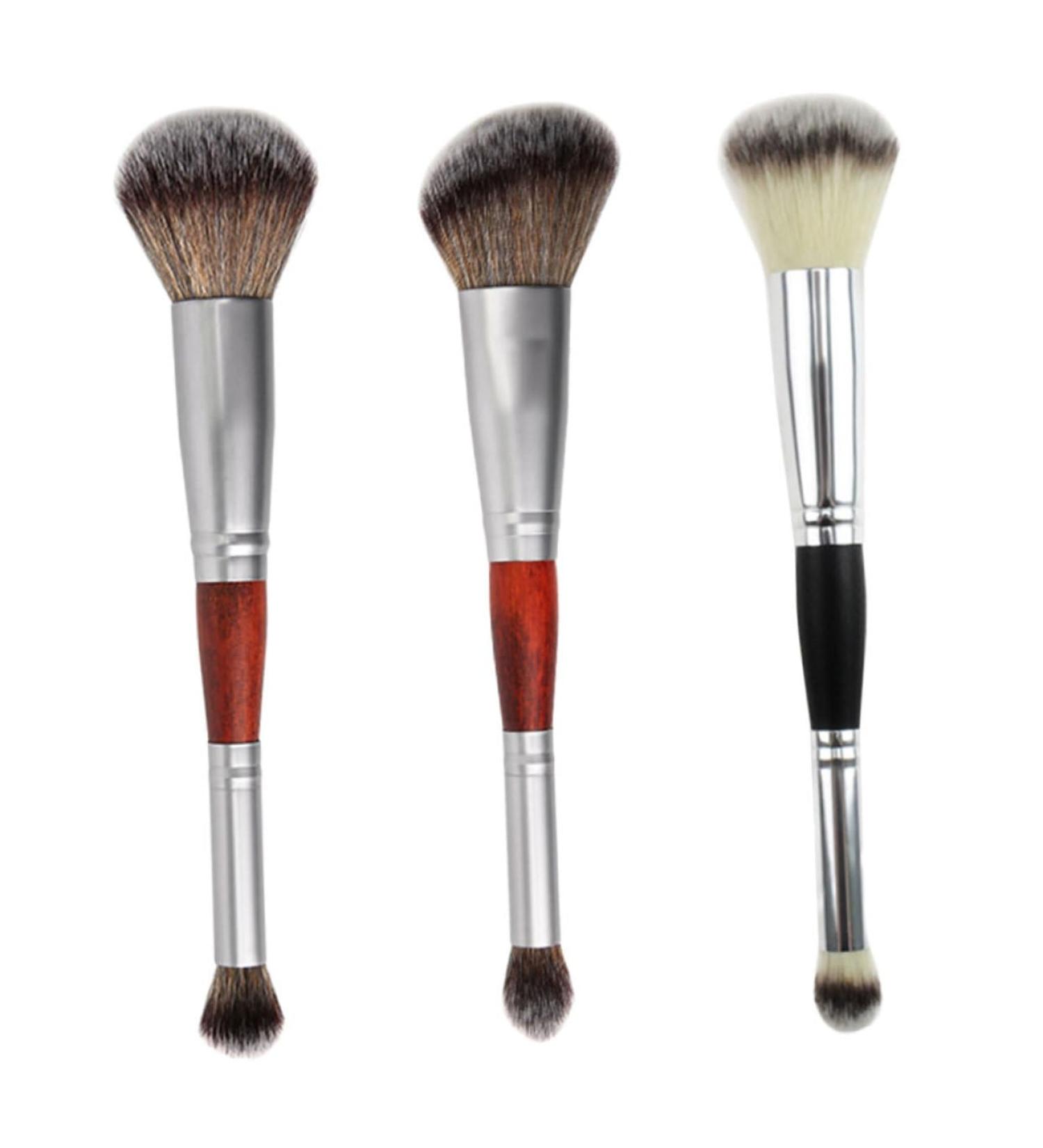 Outanaya 3pcs Double-ended Makeup Brush Eyeshadow Brush Double Head Brush Foundation Artificial Fiber - Buy Online on GoSupps.com